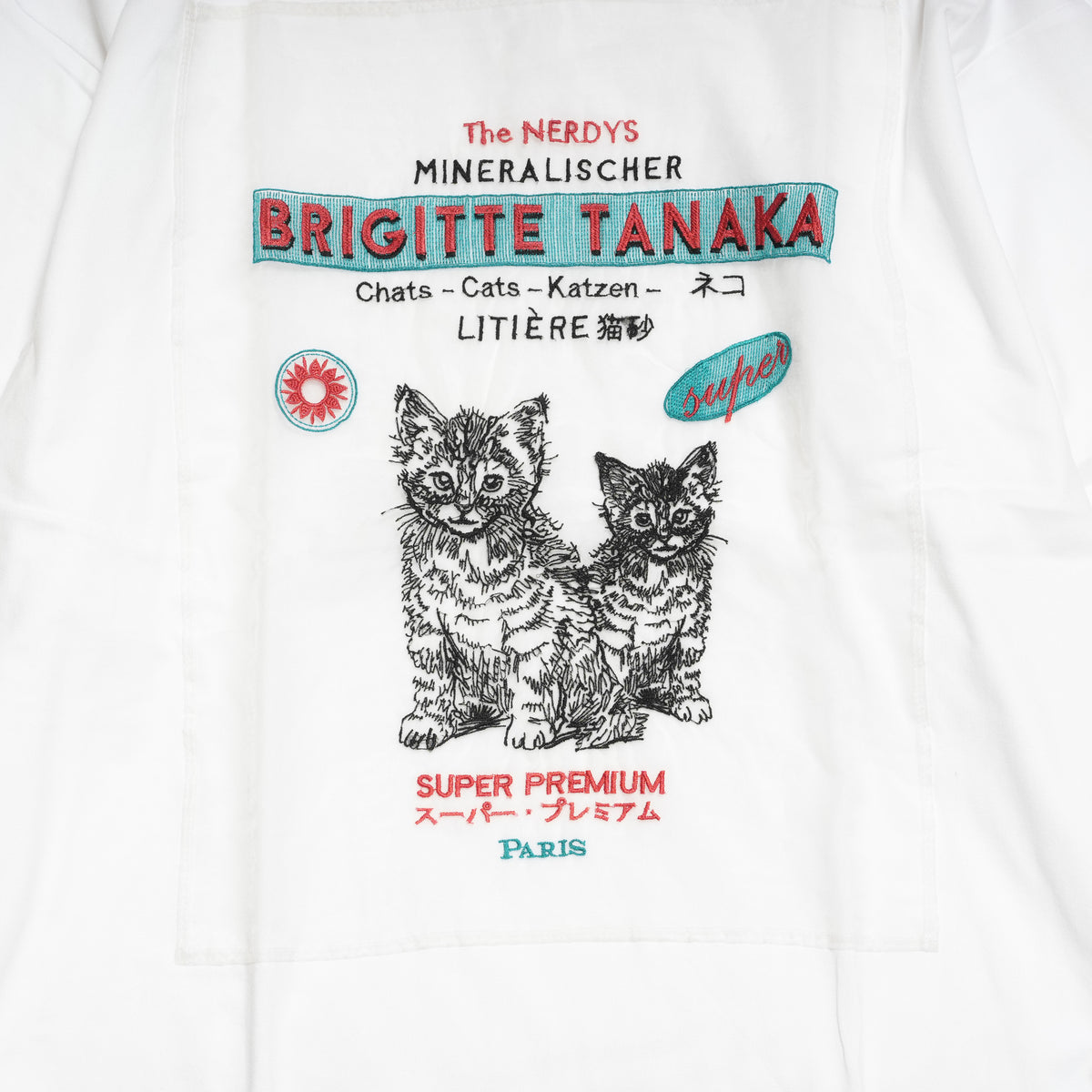 Brigitte Tanaka×The NERDYS CATS L/S – White | NERDYS