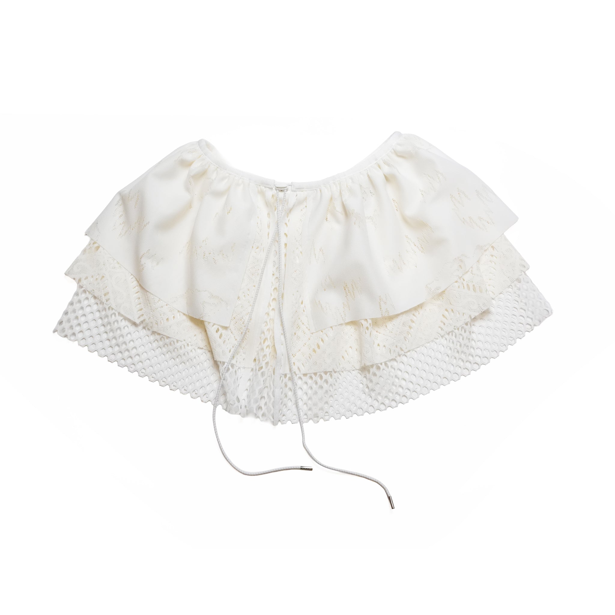 Frill Collar and Wrap Tutu Skirt– White | BEDSIDEDRAMA