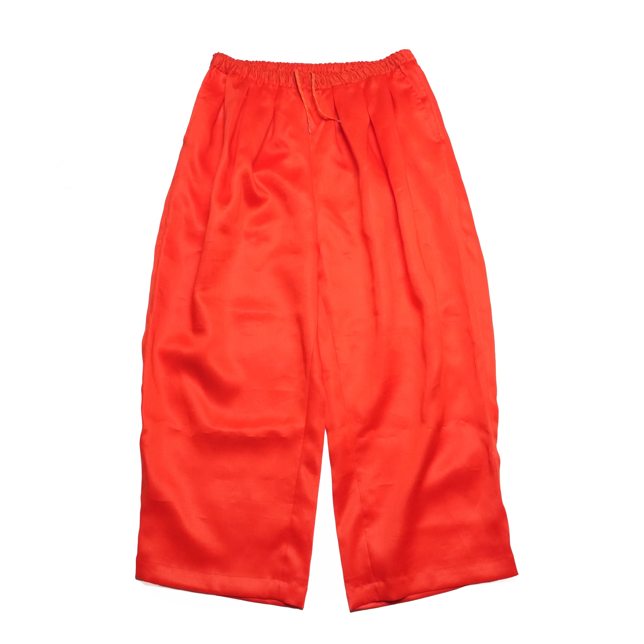 TRIPLE TUCK LINEN PANTS– Red | STOF