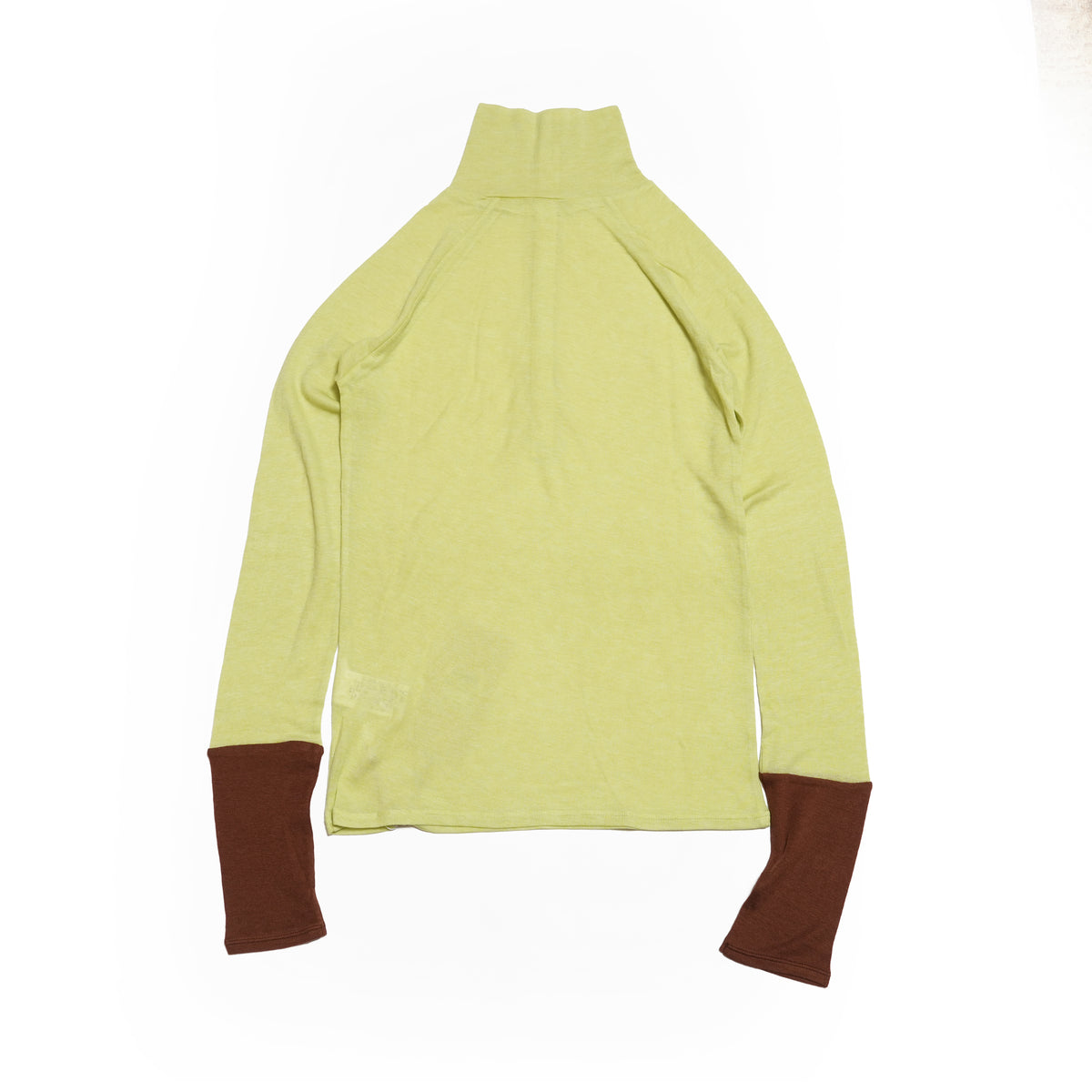 front button turtleneck – Lime | WHYTO