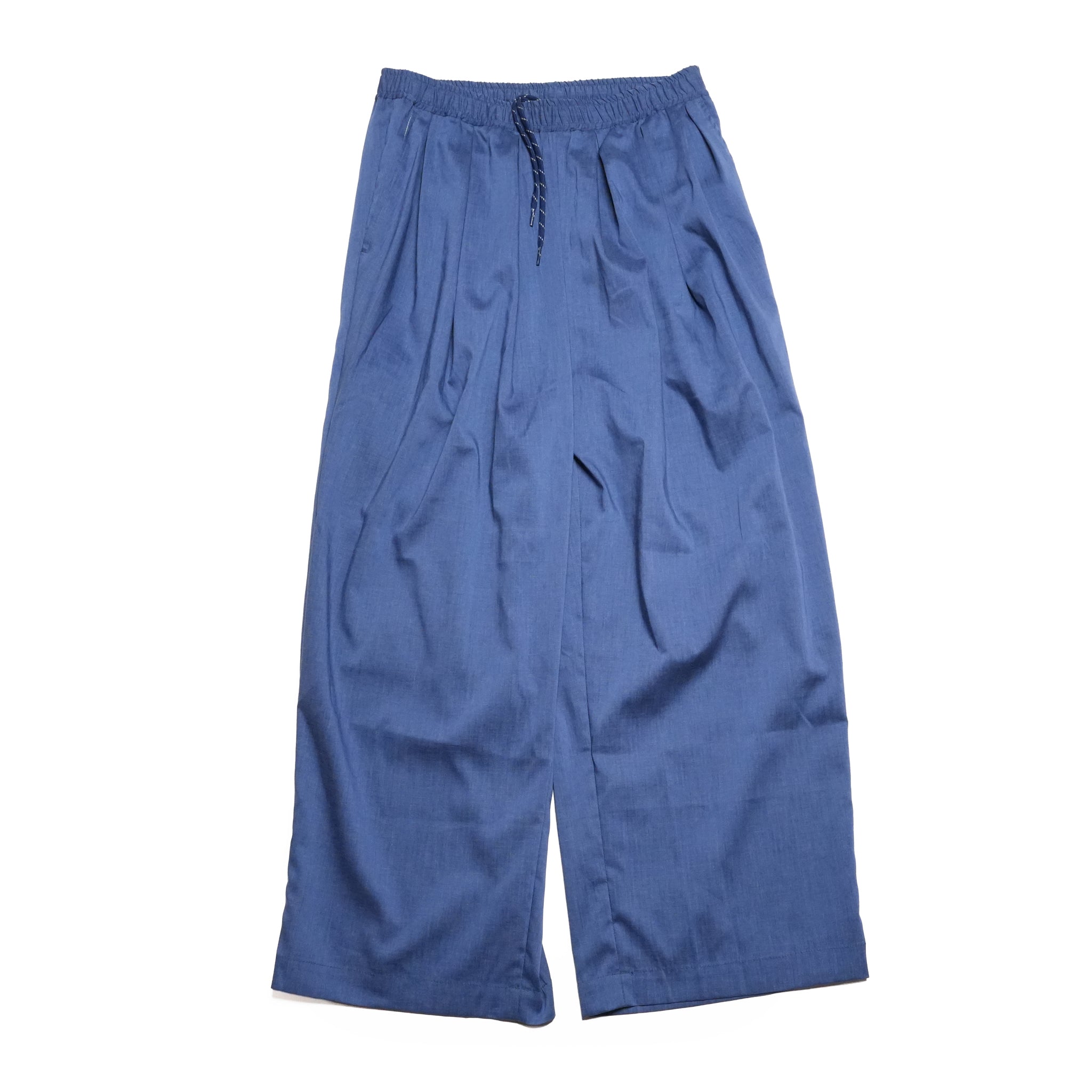TRIPLE TUCK LINEN PANTS– Blue | STOF