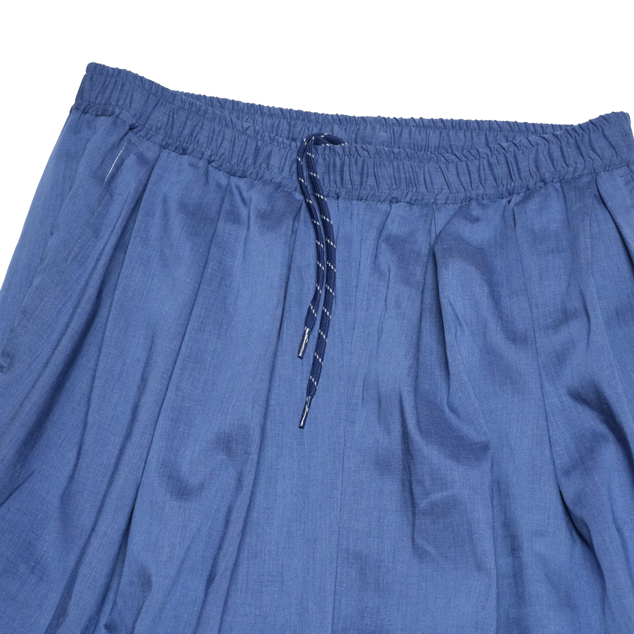 TRIPLE TUCK LINEN PANTS– Blue | STOF