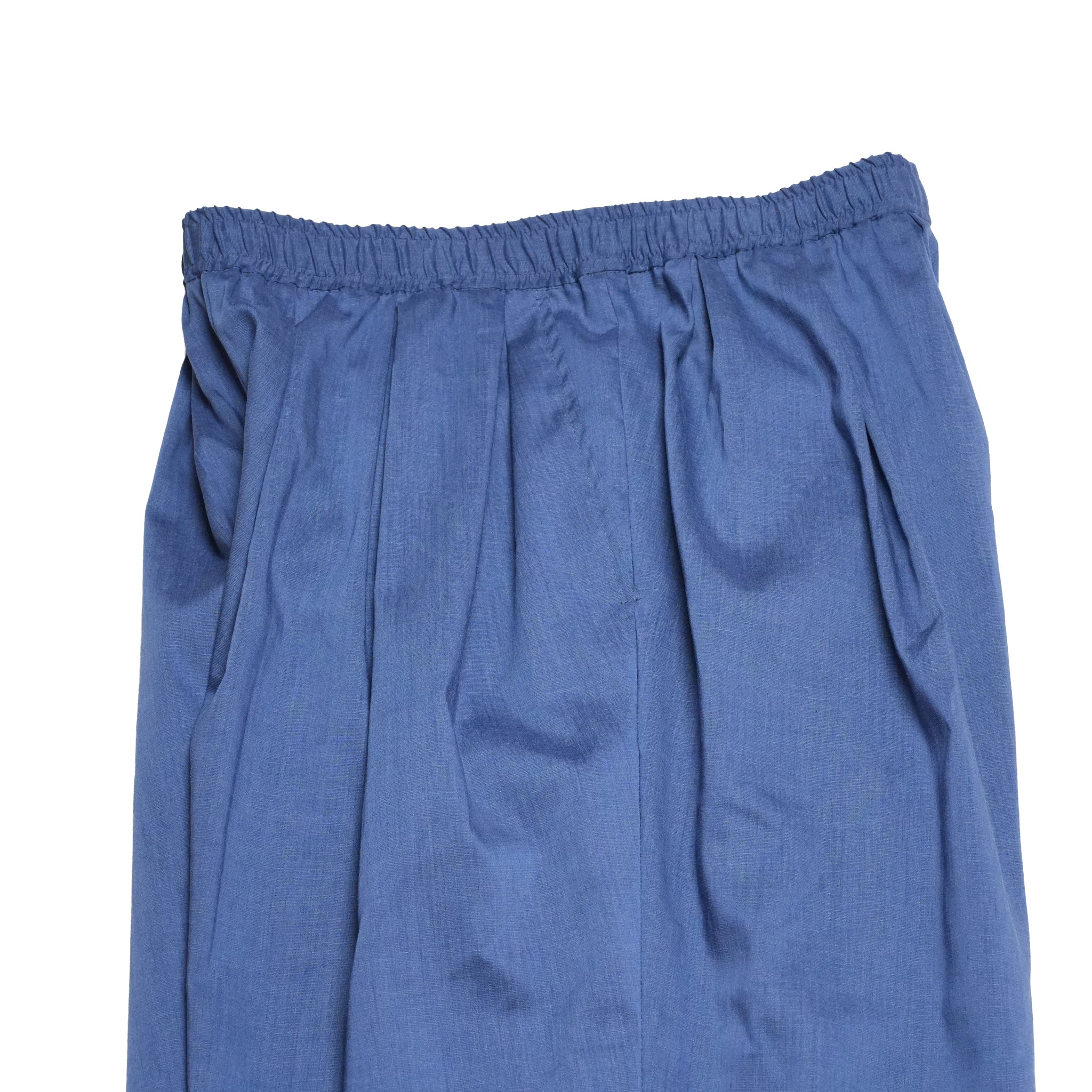 TRIPLE TUCK LINEN PANTS– Blue | STOF