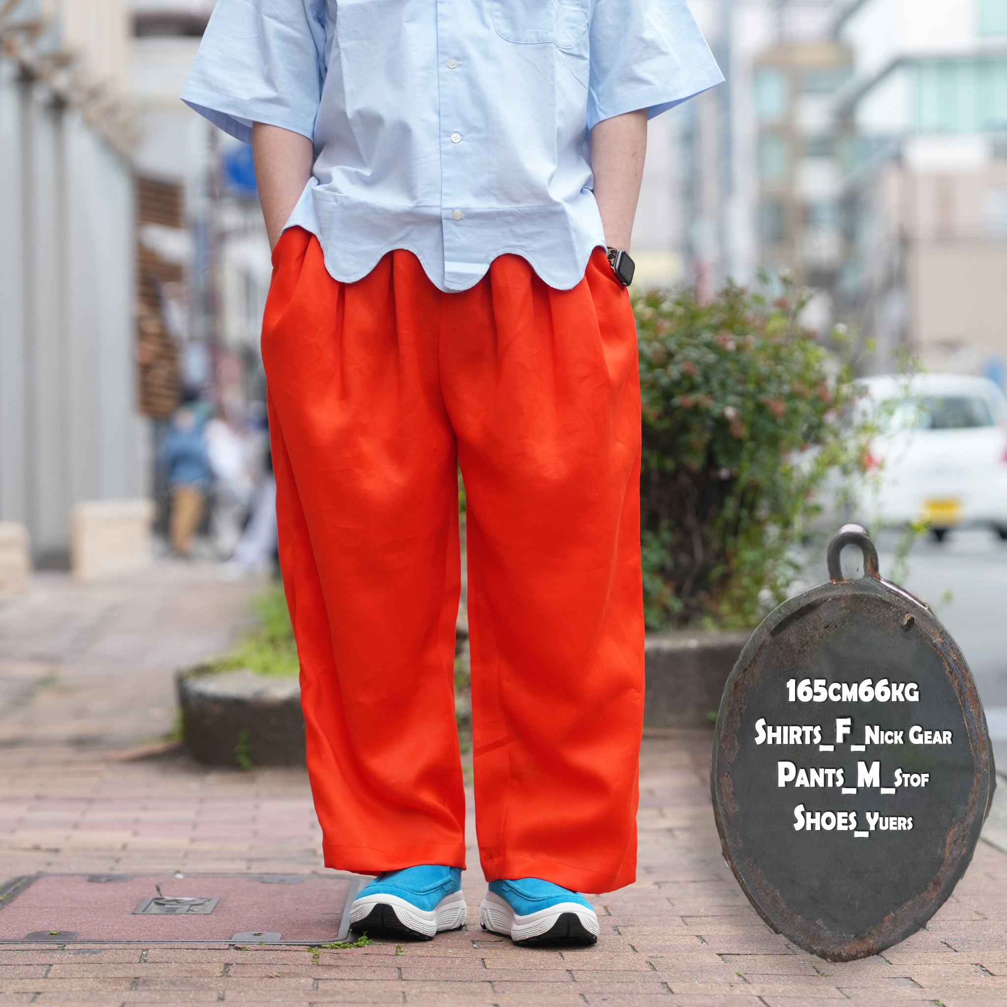 TRIPLE TUCK LINEN PANTS– Red | STOF
