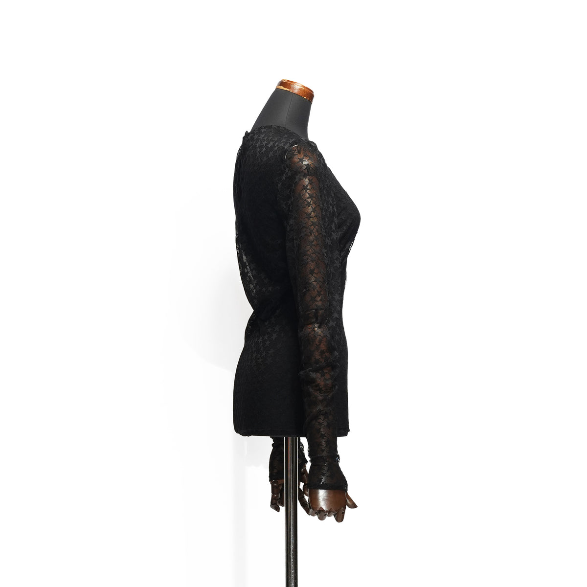 BLACK MAGIC STAR SHEER MESH LONGSLEEVE TOP | ONE TEASPOONム