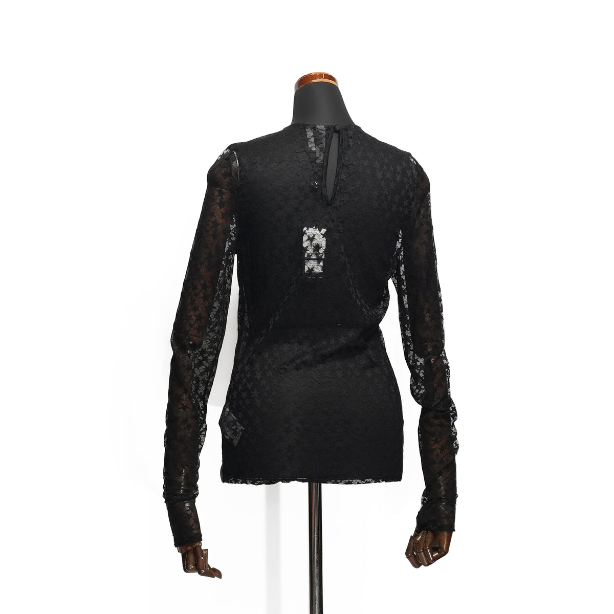 BLACK MAGIC STAR SHEER MESH LONGSLEEVE TOP | ONE TEASPOONム