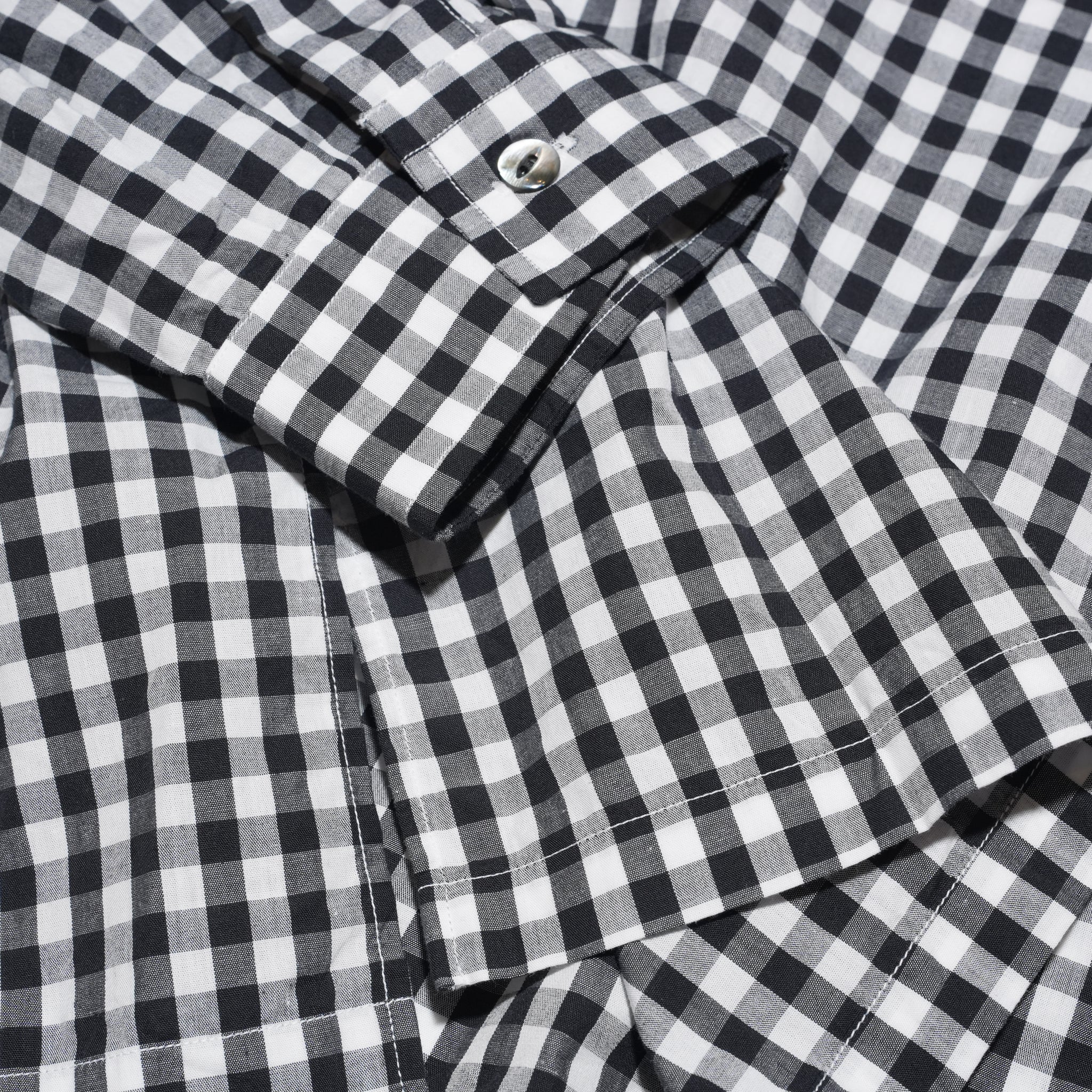 W POCKET SHIRT-GINGHAM – Black | CATTA SHIRTS