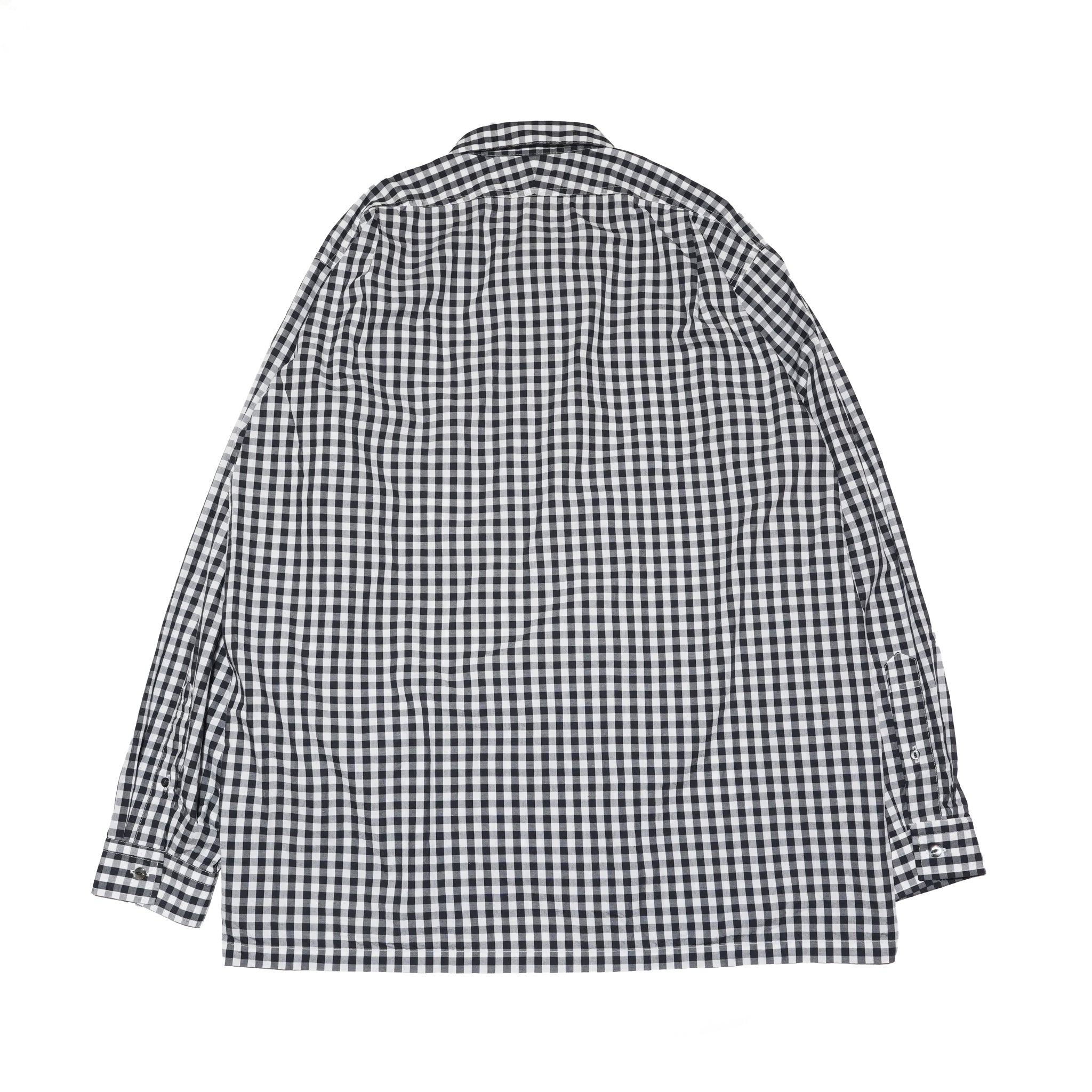 W POCKET SHIRT-GINGHAM – Black | CATTA SHIRTS