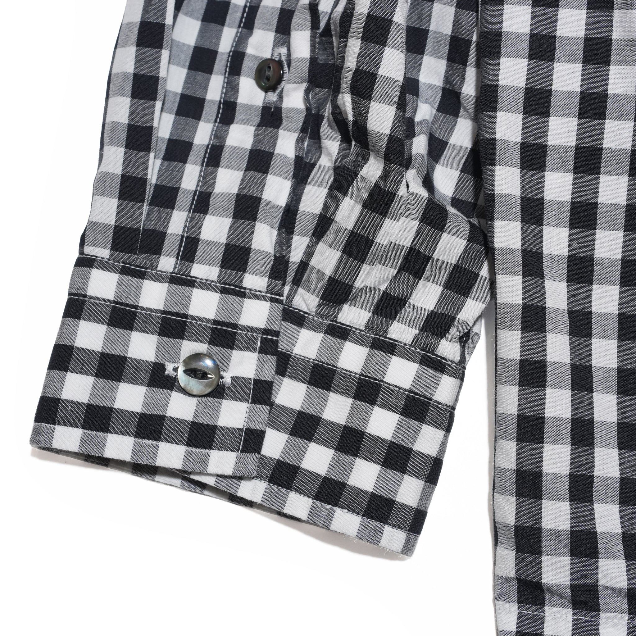 W POCKET SHIRT-GINGHAM – Black | CATTA SHIRTS