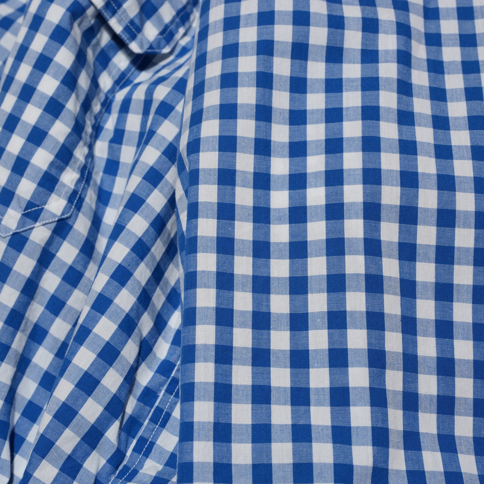 W POCKET SHIRT-GINGHAM – Blue | CATTA SHIRTS