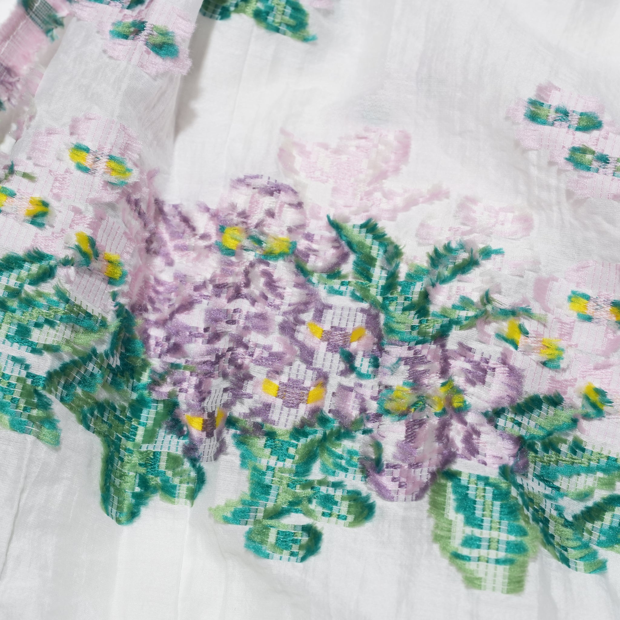 Mosaic Garden Simple Skirt– White | BEDSIDEDRAMA