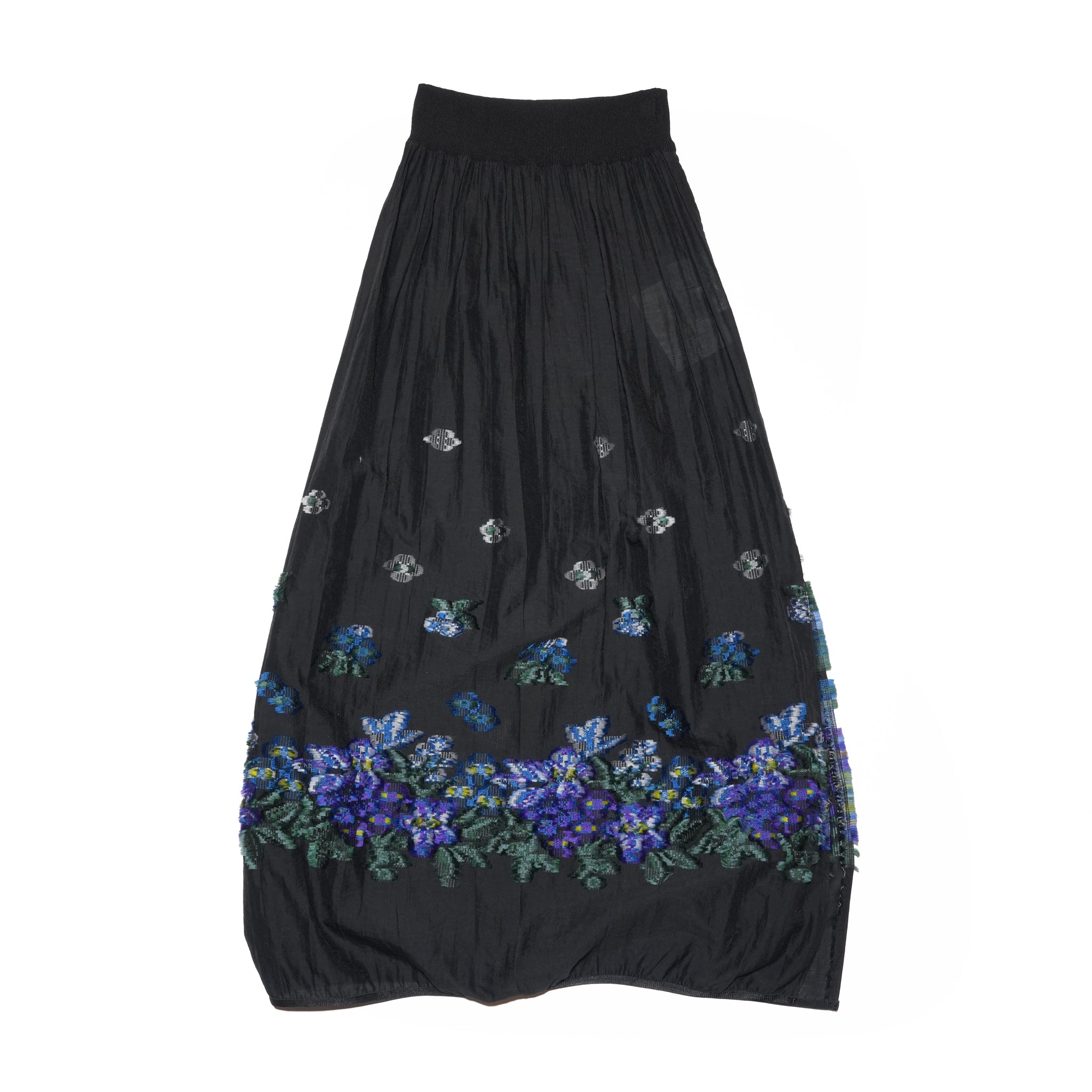 Mosaic Garden Simple Skirt– Black | BEDSIDEDRAMA