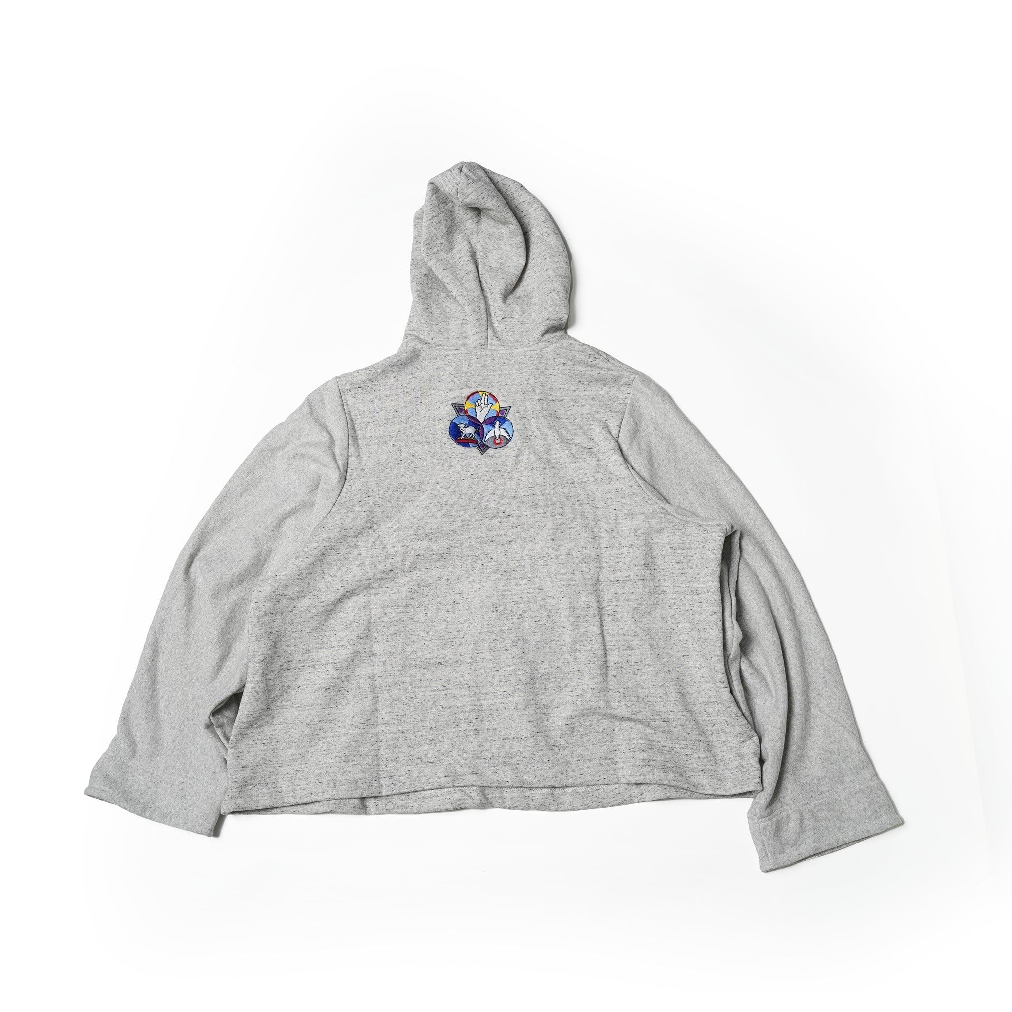 No:OinT-PO01_c | Name:PEACE mexican hoodie | Color:GREY【OinT_オーインティー】