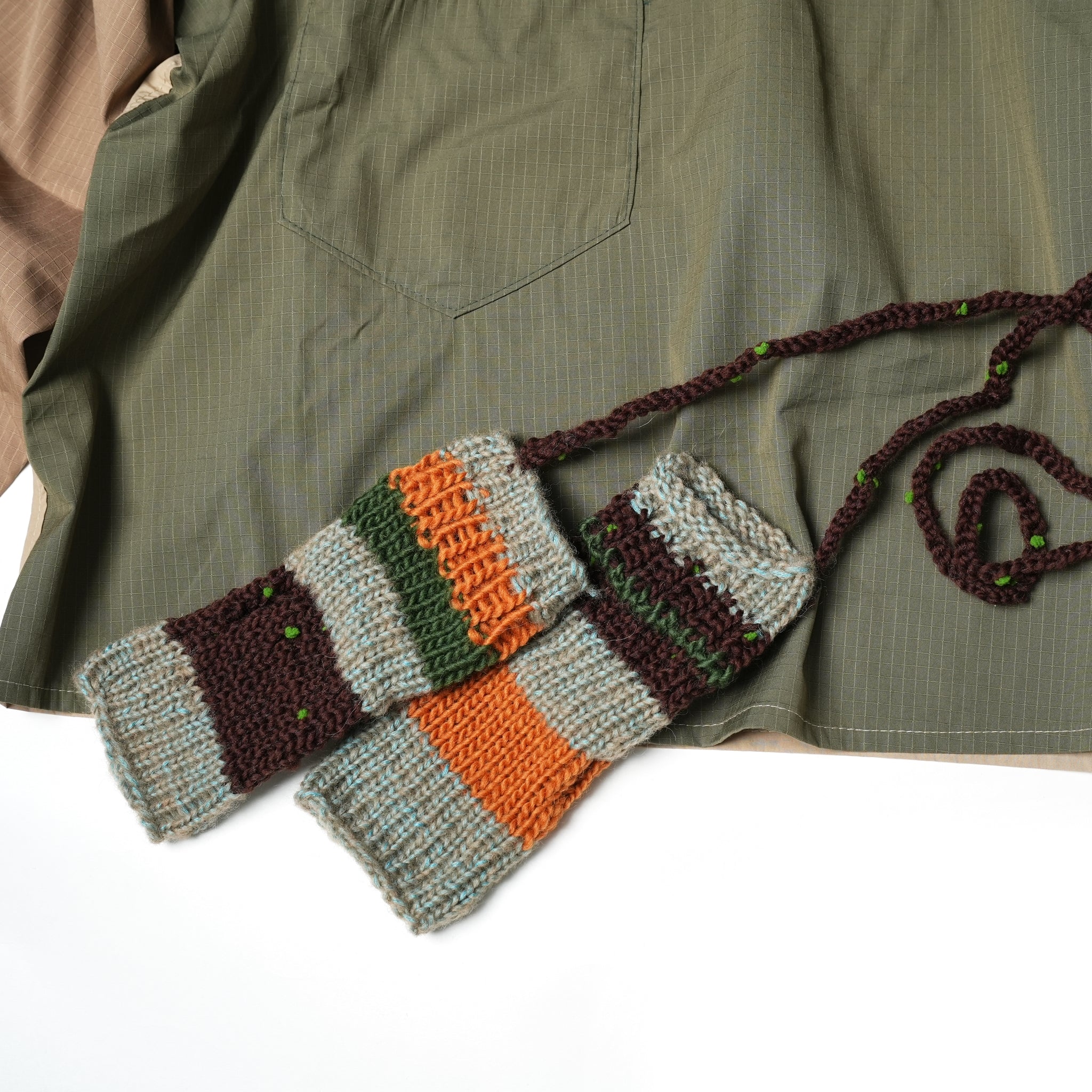 No:OinT-PO01_a | Name:PEACE mexican hoodie | Color:Khaki_A | Size:S【OinT_オーインティー】