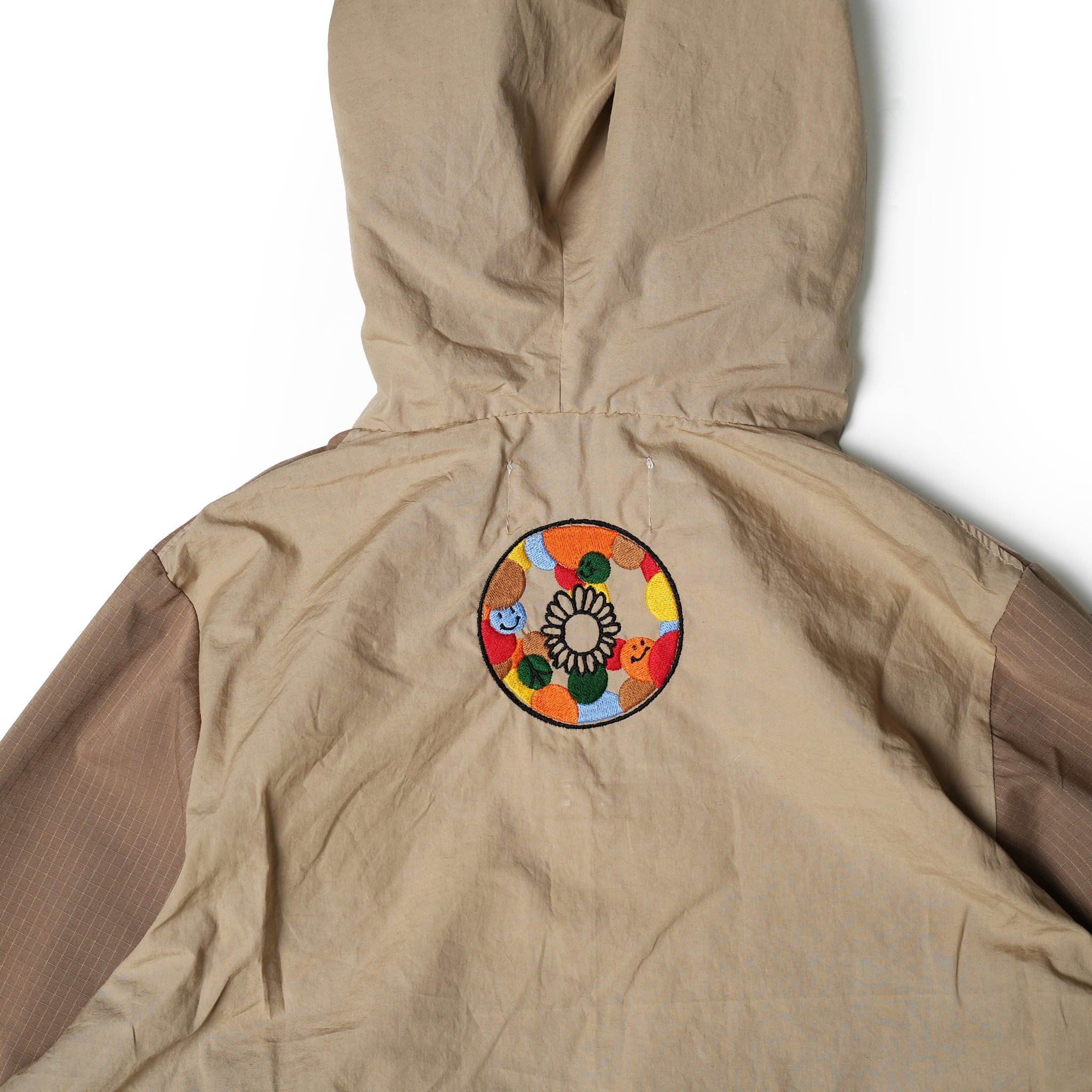 No:OinT-PO01_a | Name:PEACE mexican hoodie | Color:Khaki_A | Size:S【OinT_オーインティー】
