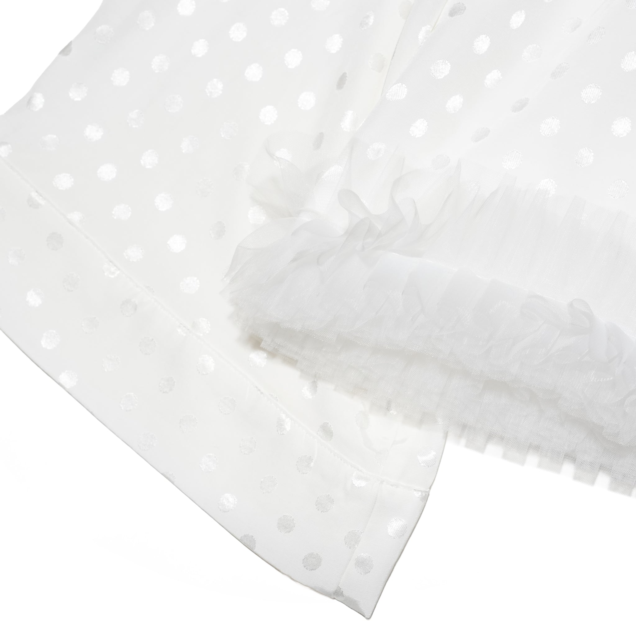 Perle Spot Belted Blouse – White | SISTER JANE