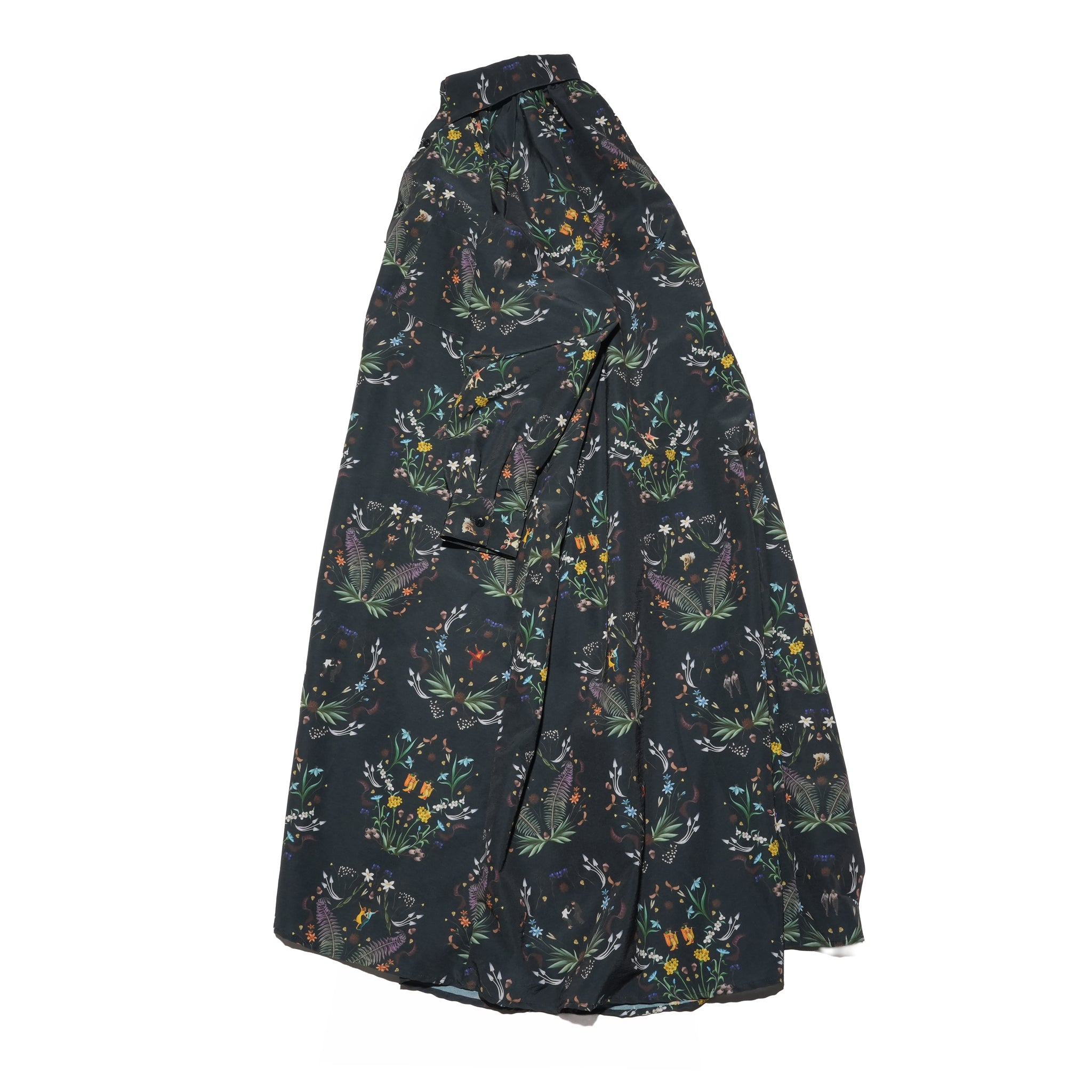 Dance In The Garden Maxi Shirt– Black | BEDSIDEDRAMA
