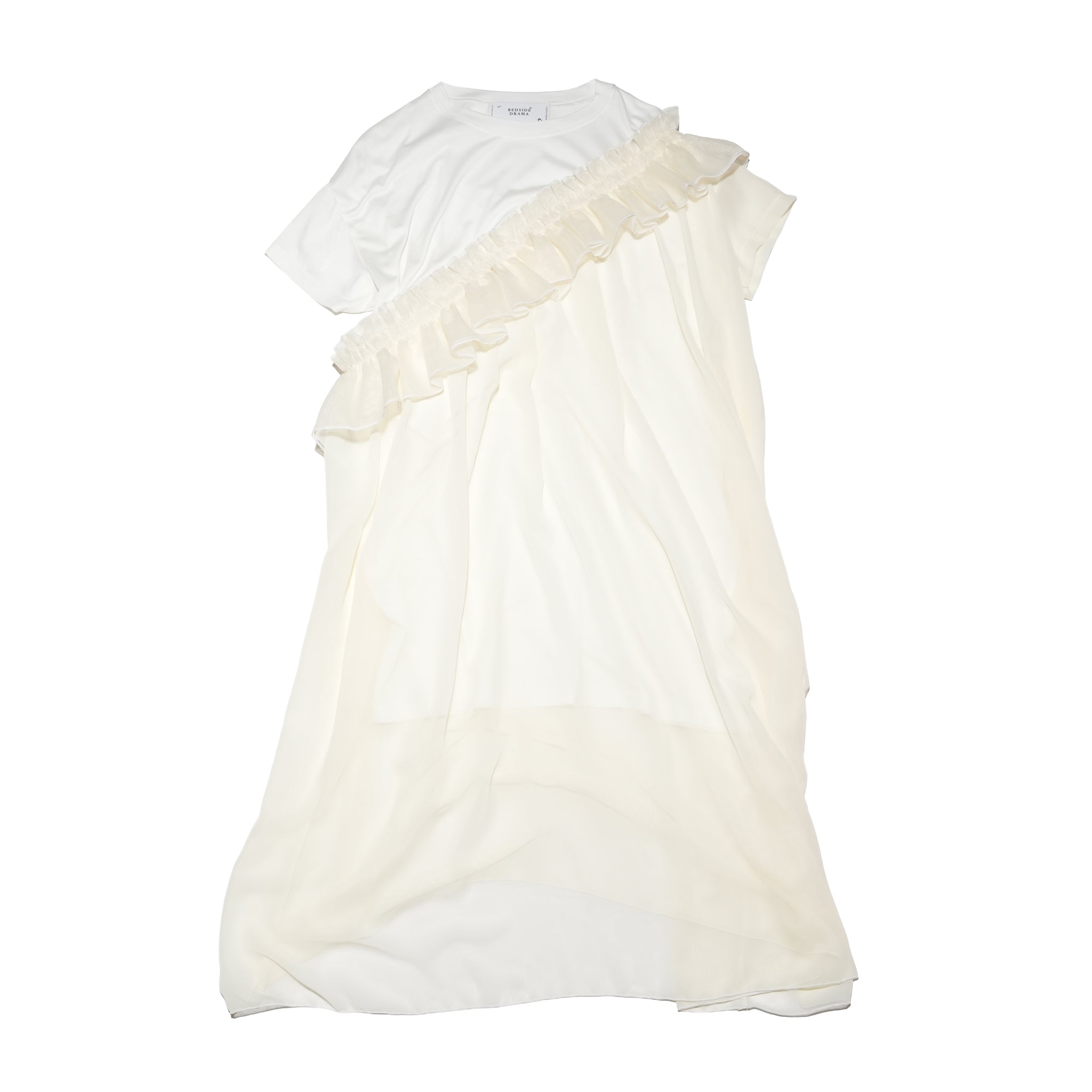 Tutu Frill Tee Dress– White | BEDSIDEDRAMA