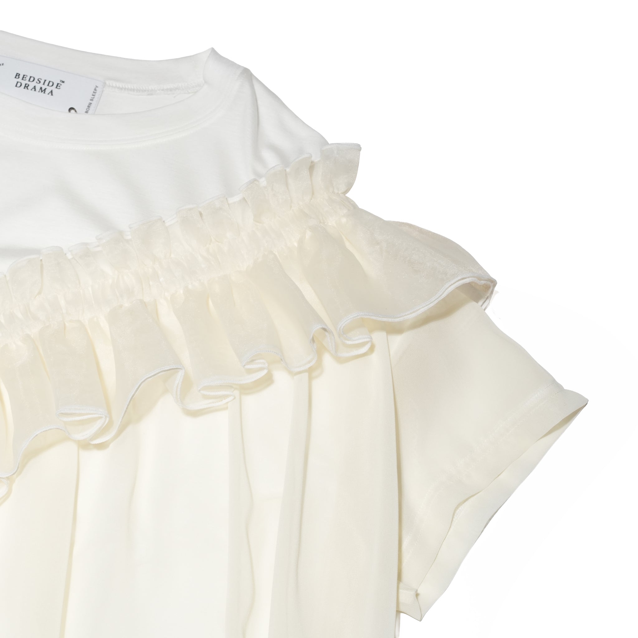 Tutu Frill Tee Dress– White | BEDSIDEDRAMA