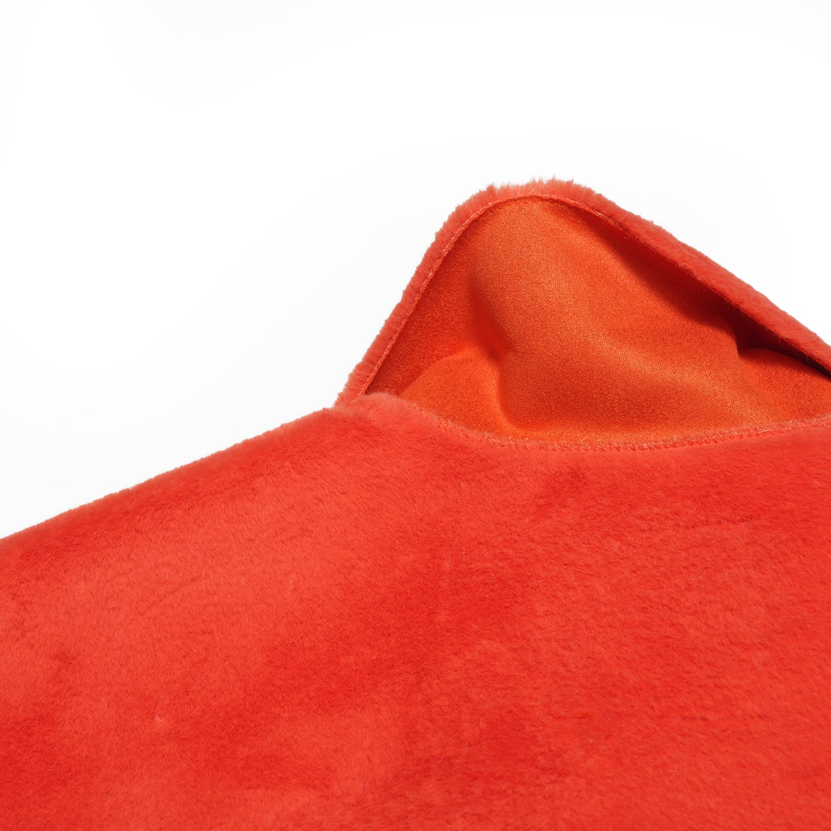 HUSH Lightweight Faux Fur Shirt Jacket– Coral Red | MOLLIOLLI