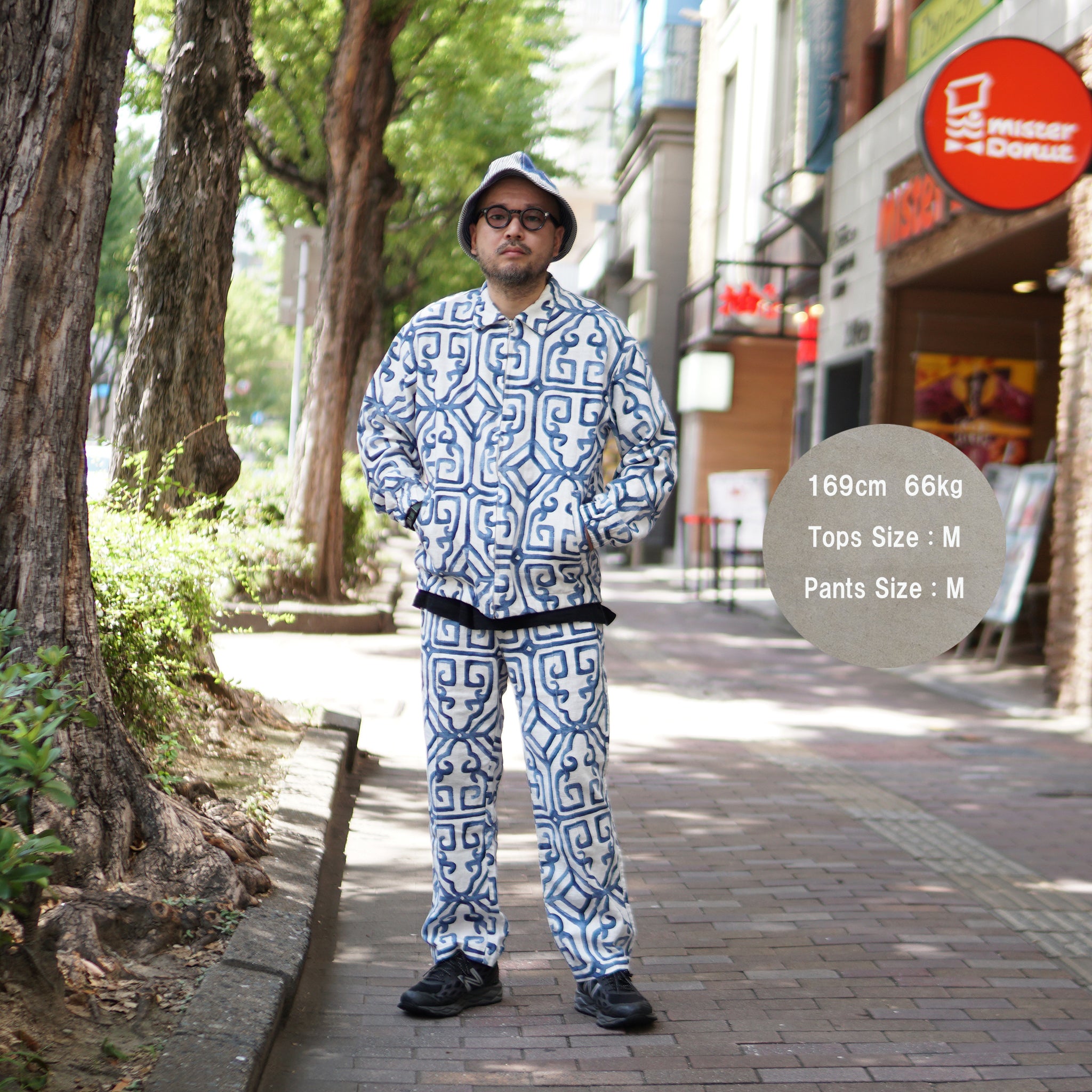 dead3 | Dead stock fabric setup blouson | Color:Blue | Size:M【NASNGWAM_ナスングワム】