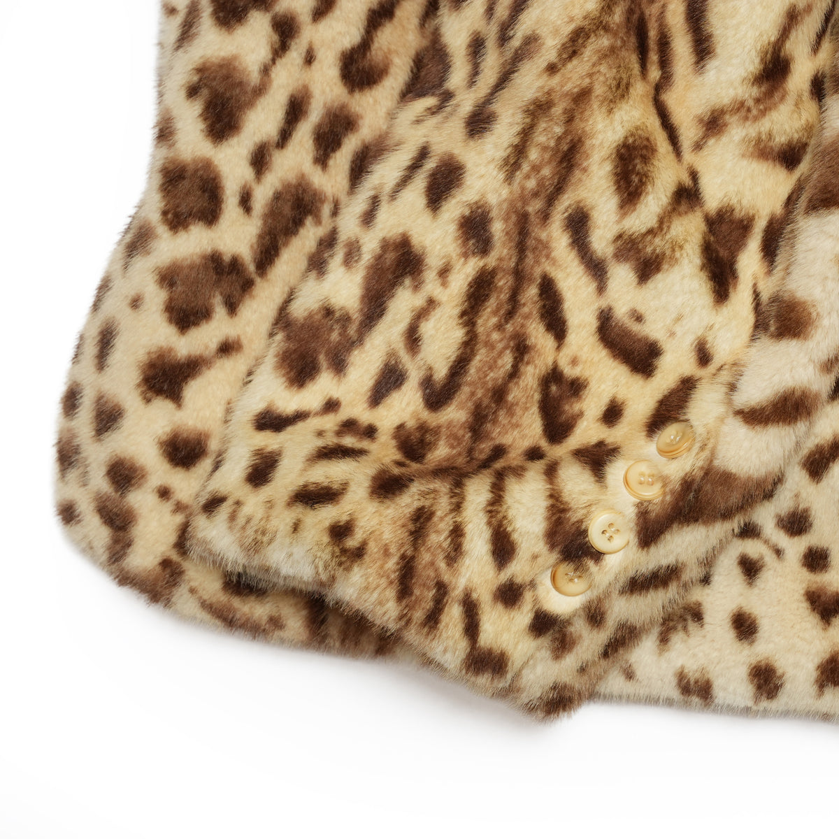 MICK Leopard Faux Fur Blazer Jacket – Leopard | MOLLIOLLI