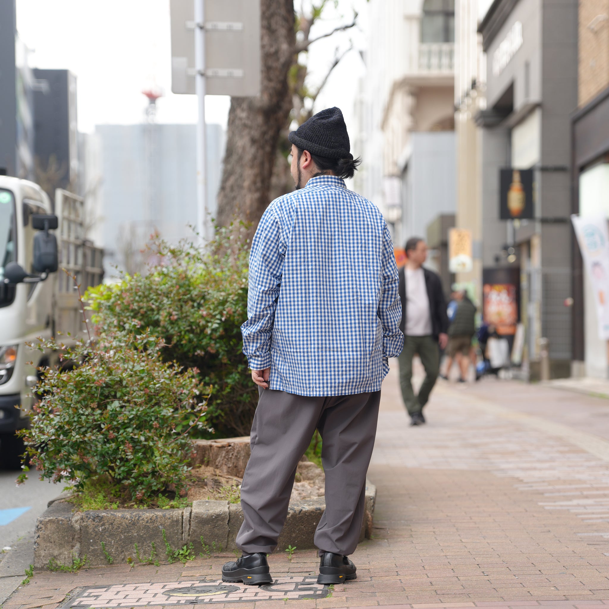 W POCKET SHIRT-GINGHAM – Blue | CATTA SHIRTS
