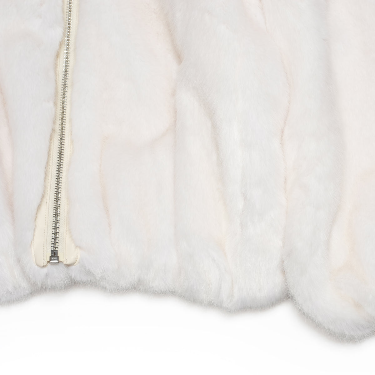 NADIA Faux Fur Hooded Zip-Up Jumper – S/WHITE | MOLLIOLLI