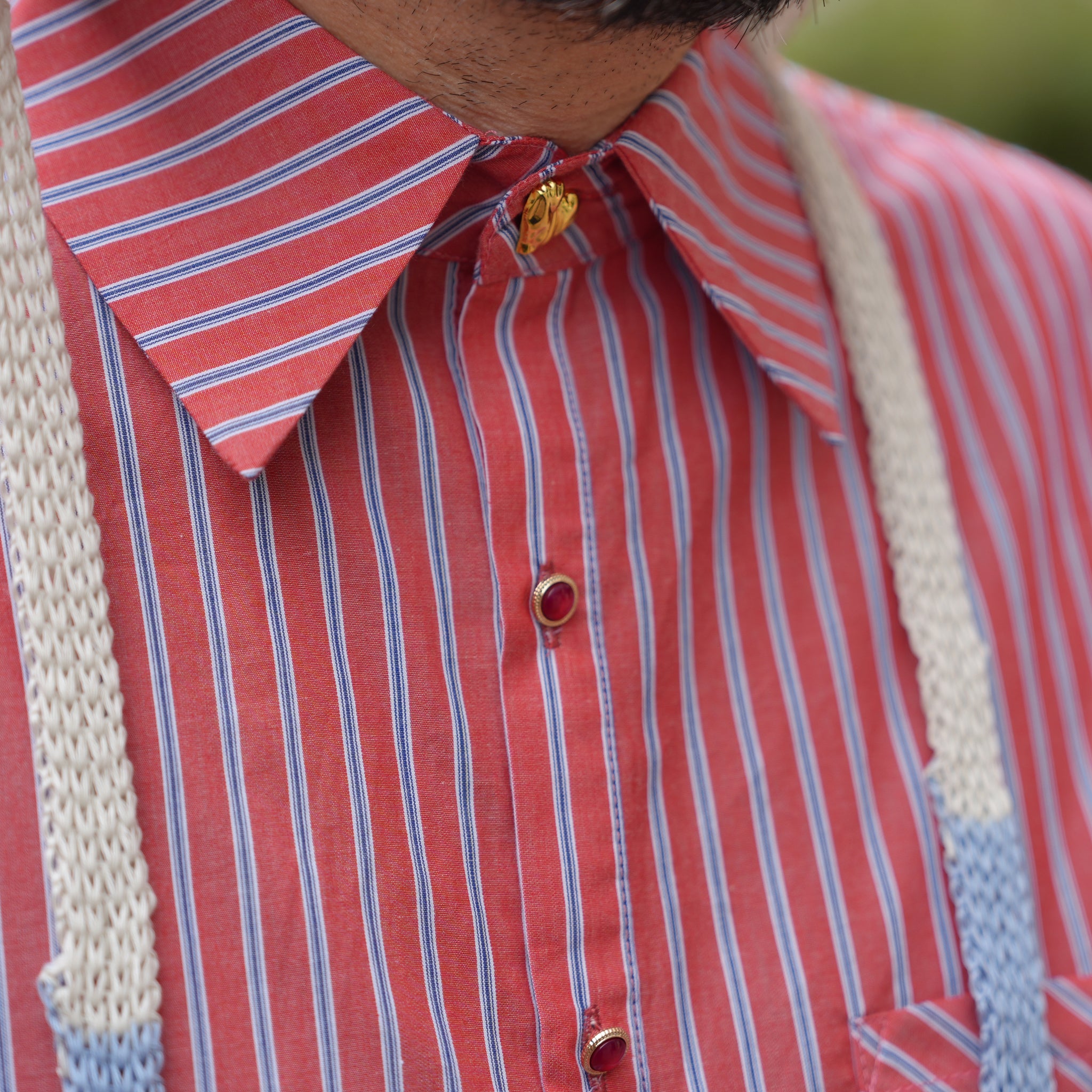 Penny Stripe Shirt – Red | SISTER JANE