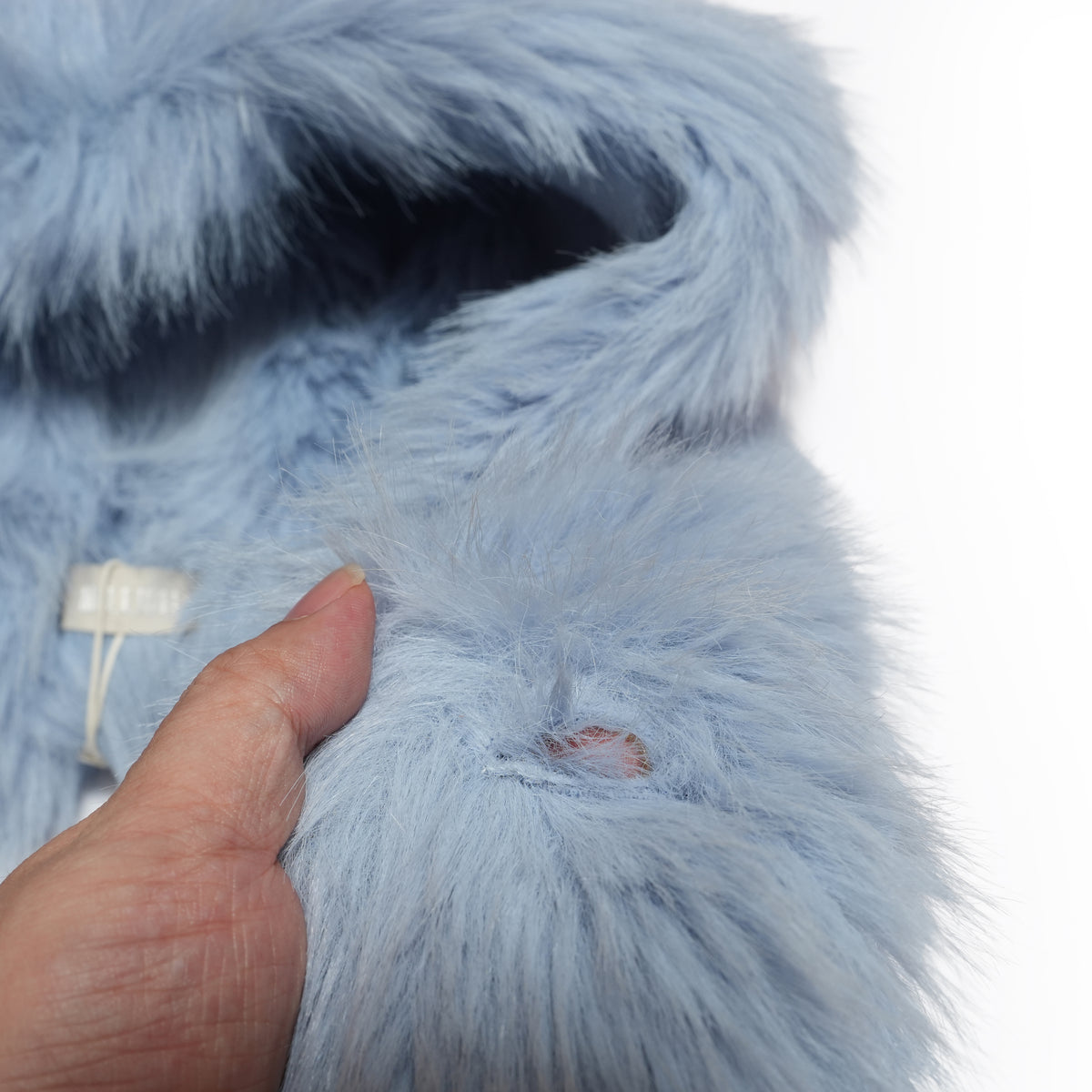 ORLA Faux Fur Pull-Through Balaclava – ice-blue | MOLLIOLLI