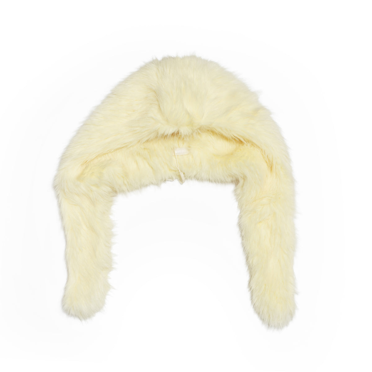 ORLA Faux Fur Pull-Through Balaclava – Light Yellow | MOLLIOLLI