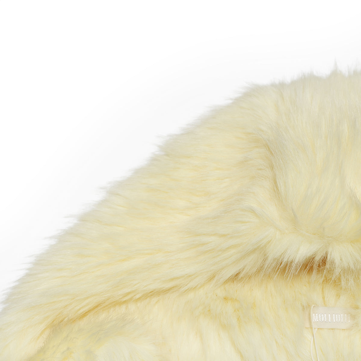 ORLA Faux Fur Pull-Through Balaclava – Light Yellow | MOLLIOLLI