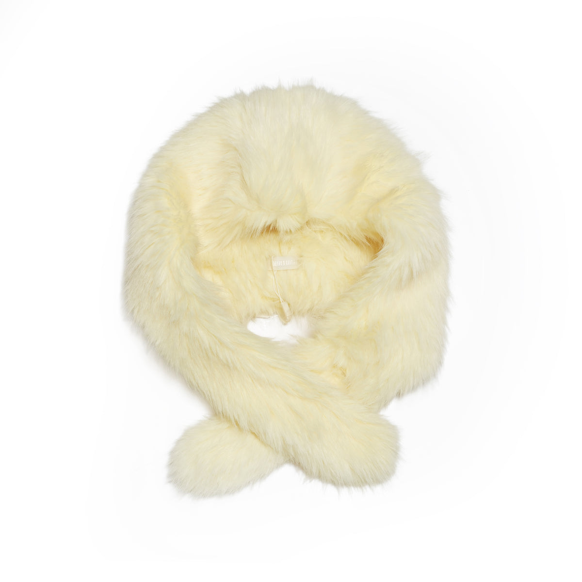 ORLA Faux Fur Pull-Through Balaclava – Light Yellow | MOLLIOLLI