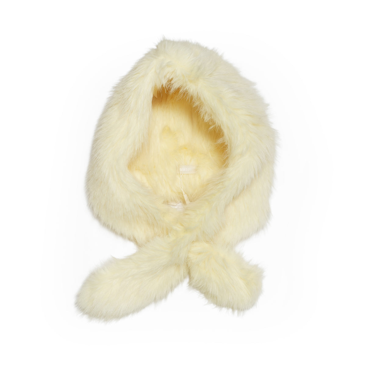 ORLA Faux Fur Pull-Through Balaclava – Light Yellow | MOLLIOLLI