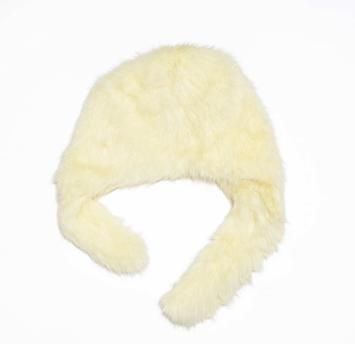 ORLA Faux Fur Pull-Through Balaclava – Light Yellow | MOLLIOLLI