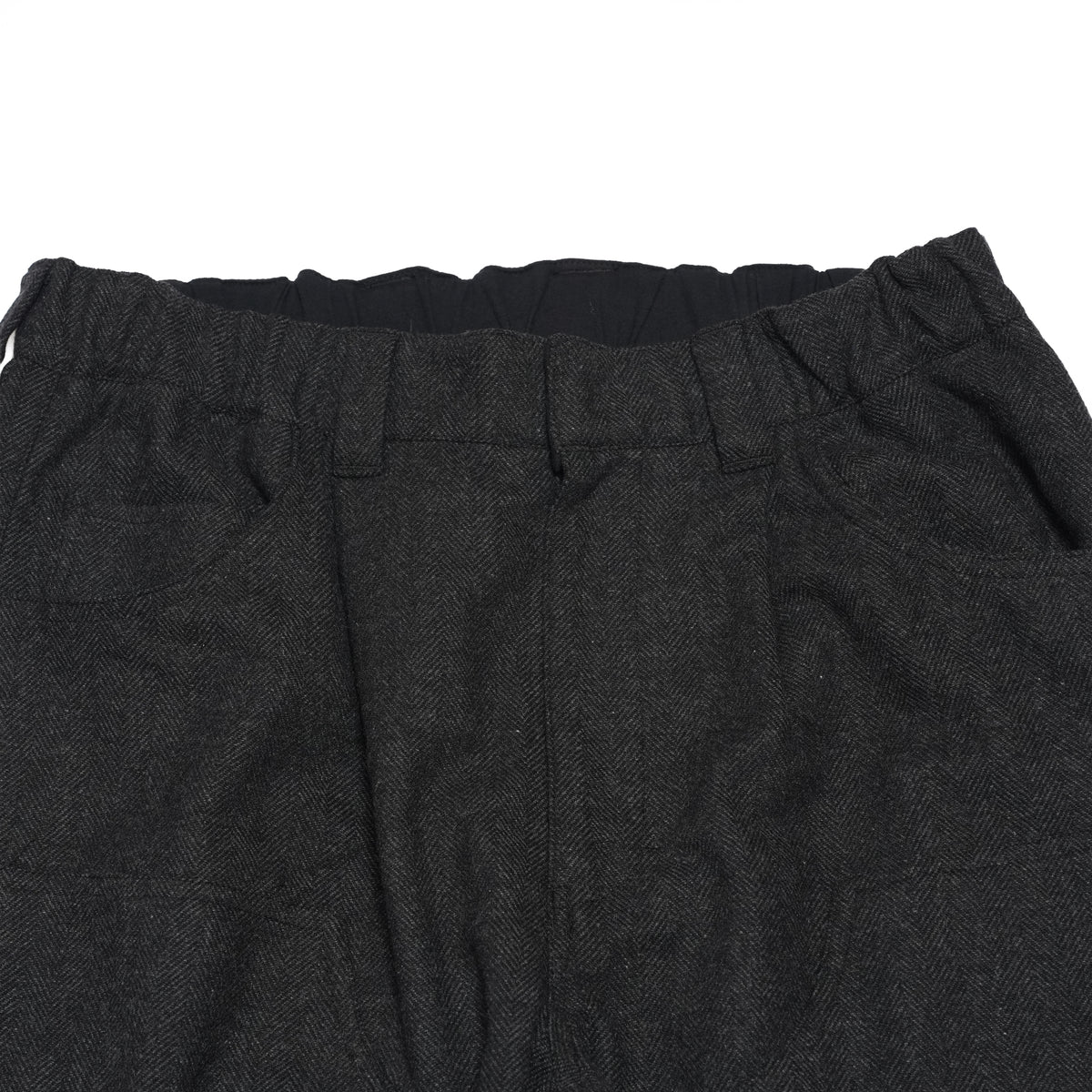 Wool Blend Tweed Double-Knee Painter's Work Pants <#black> | 〼〼 MASU MASU