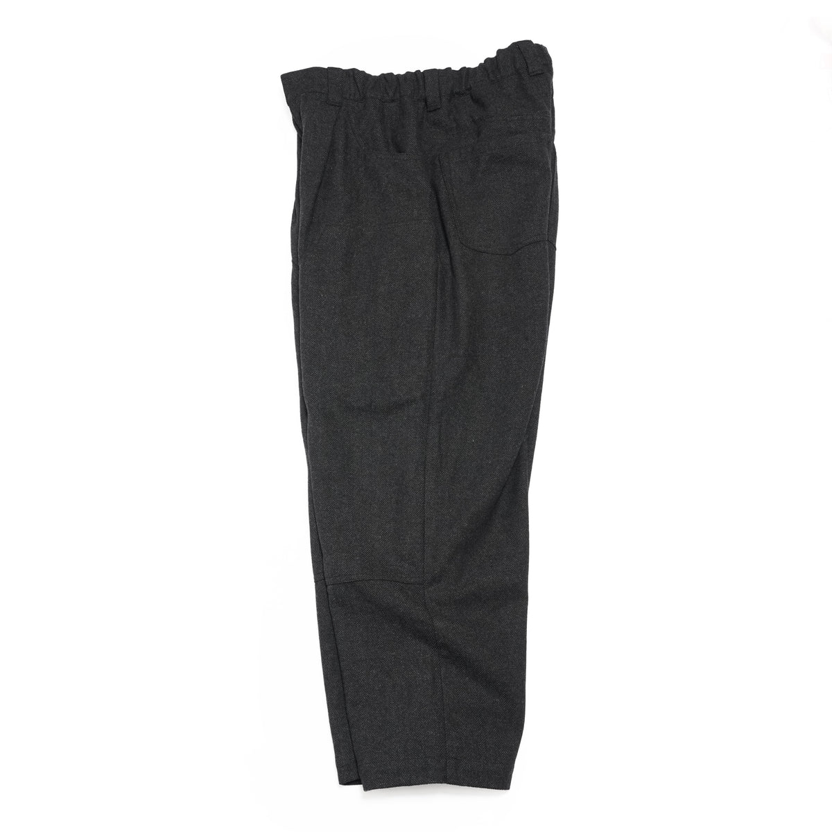 Wool Blend Tweed Double-Knee Painter's Work Pants <#black> | 〼〼 MASU MASU