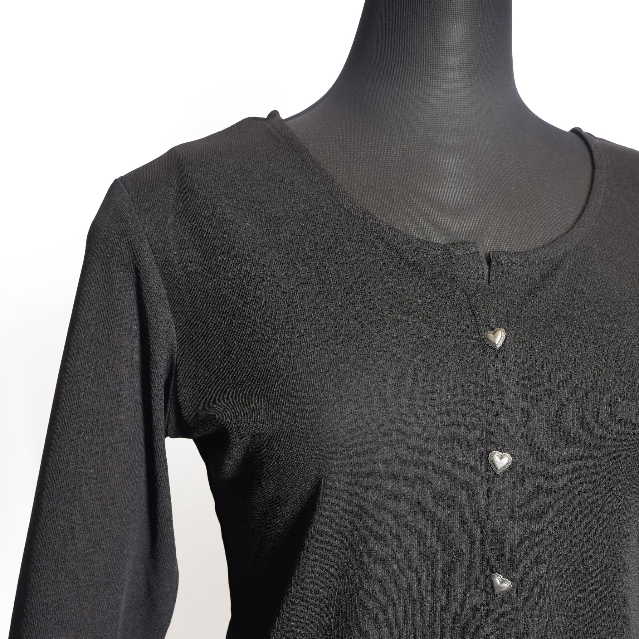 新品AMBERGLEAM 2WAYシアーコンチョカーディガン 2WAYシアーコンチョカーディガン– Black | AMBERGLEAM