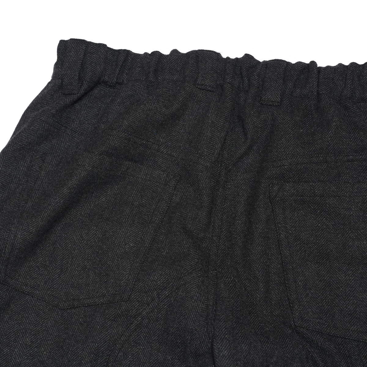 Wool Blend Tweed Double-Knee Painter's Work Pants <#black> | 〼〼 MASU MASU