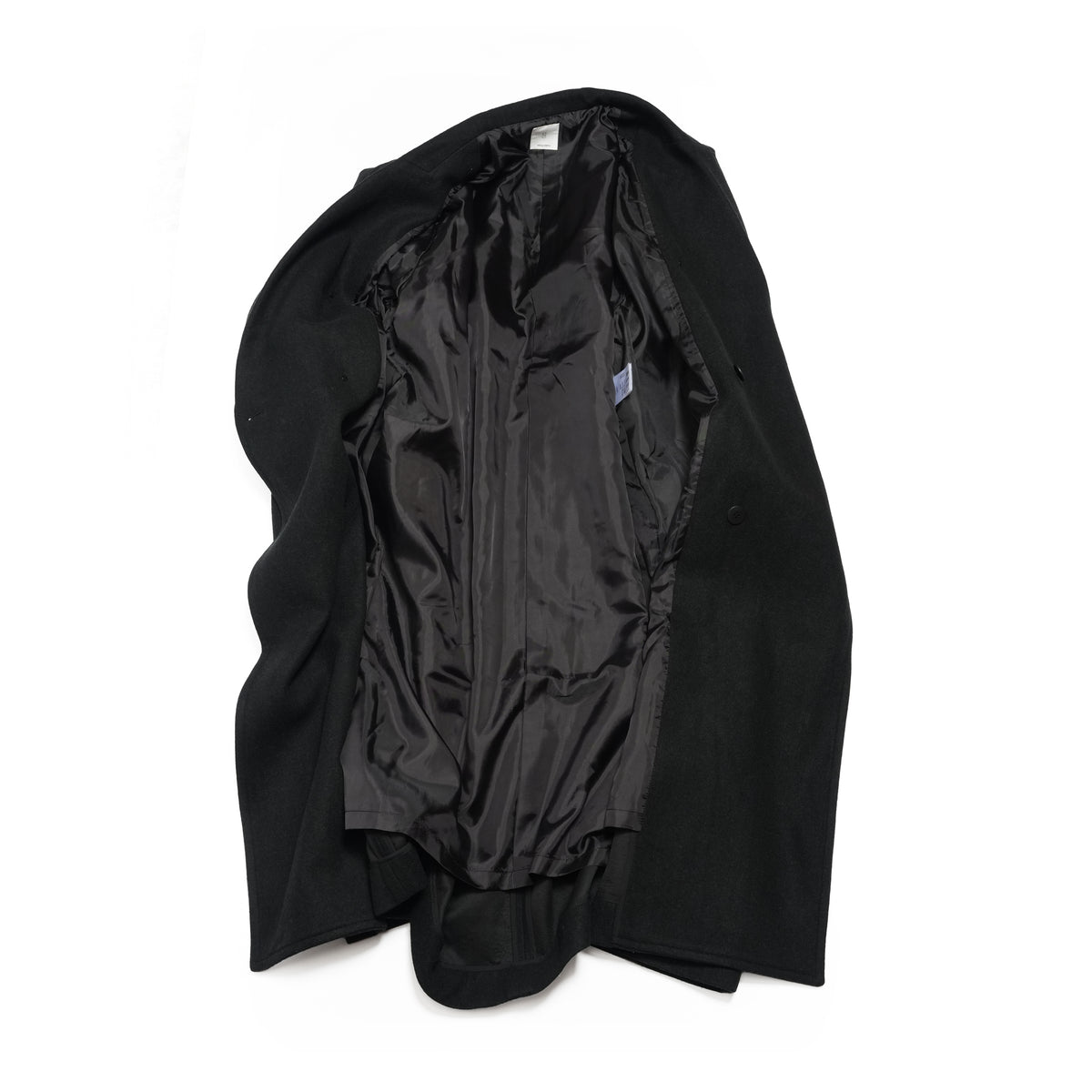 Wool Blend Double-Breasted Long Coat <#black> | 〼〼 MASU MASU