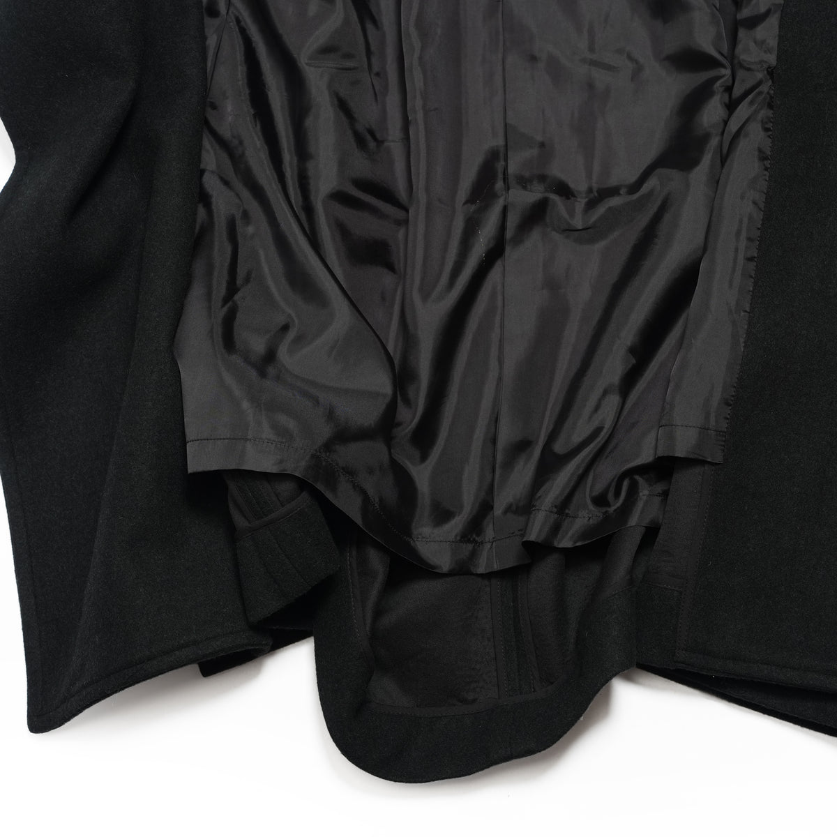 Wool Blend Double-Breasted Long Coat <#black> | 〼〼 MASU MASU