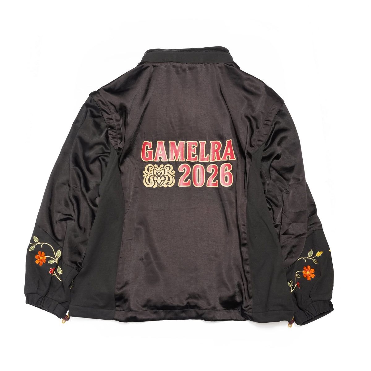 Satin Multi Half-Zip Jacket – Black | GAMELRA