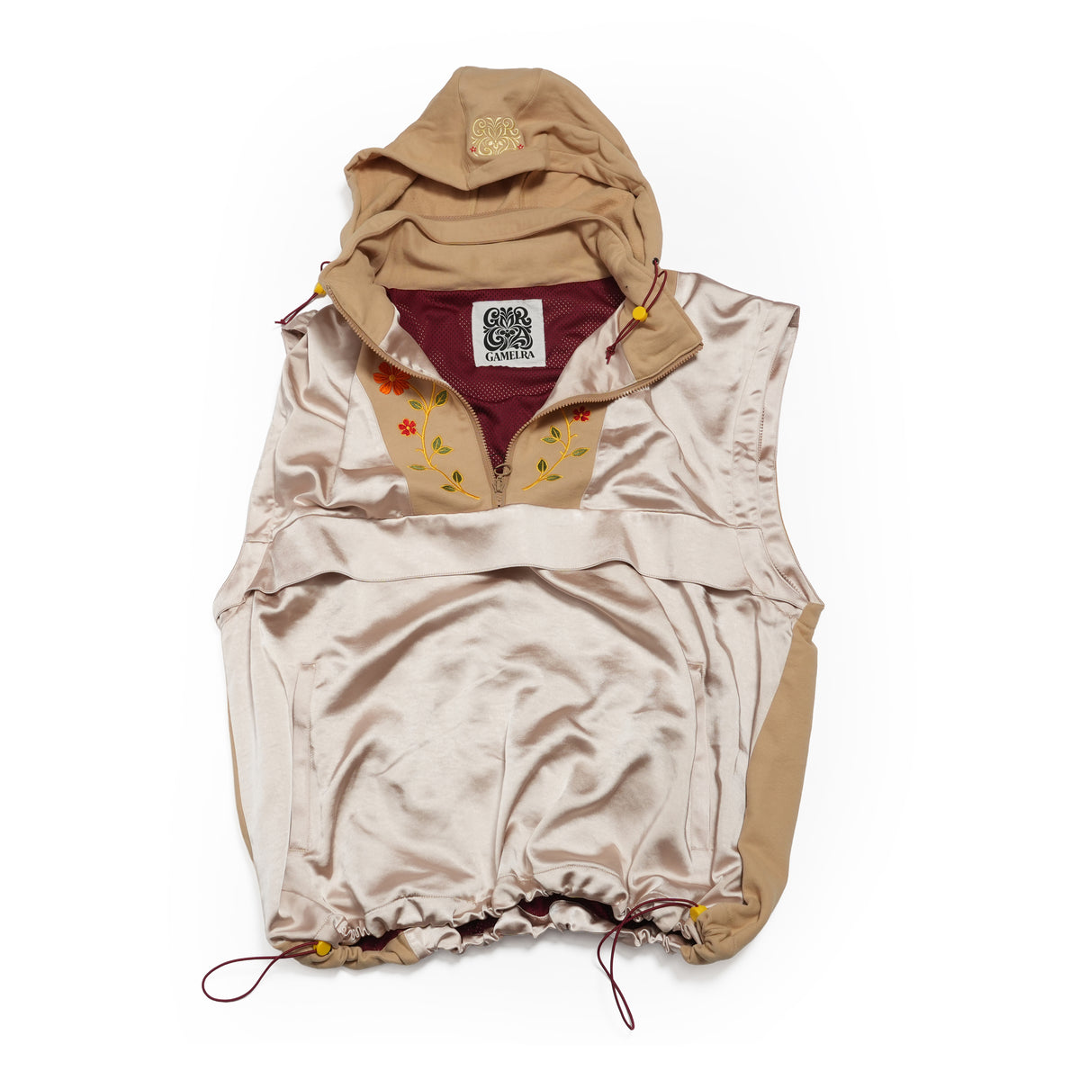 Satin Multi Half-Zip Jacket – WHITE MUSK | GAMELRA