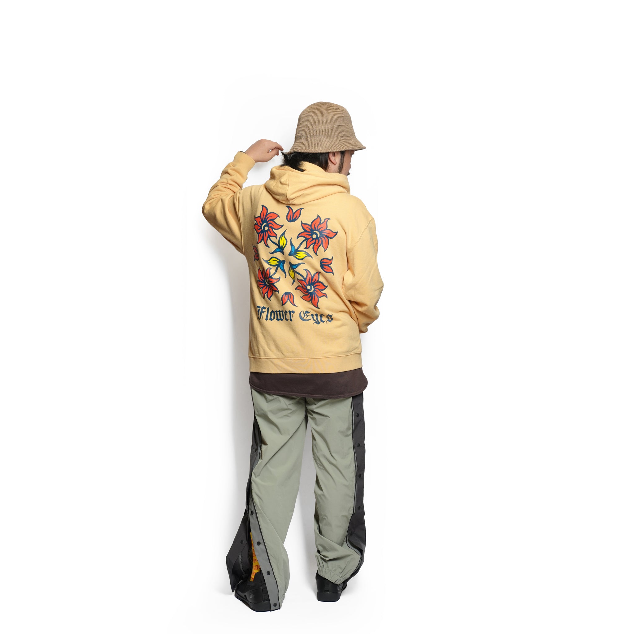 FLOWER EYES ZIP PARKA – Light yellow | NASNGWAM