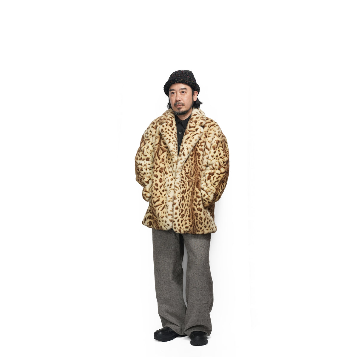 MICK Leopard Faux Fur Blazer Jacket – Leopard | MOLLIOLLI