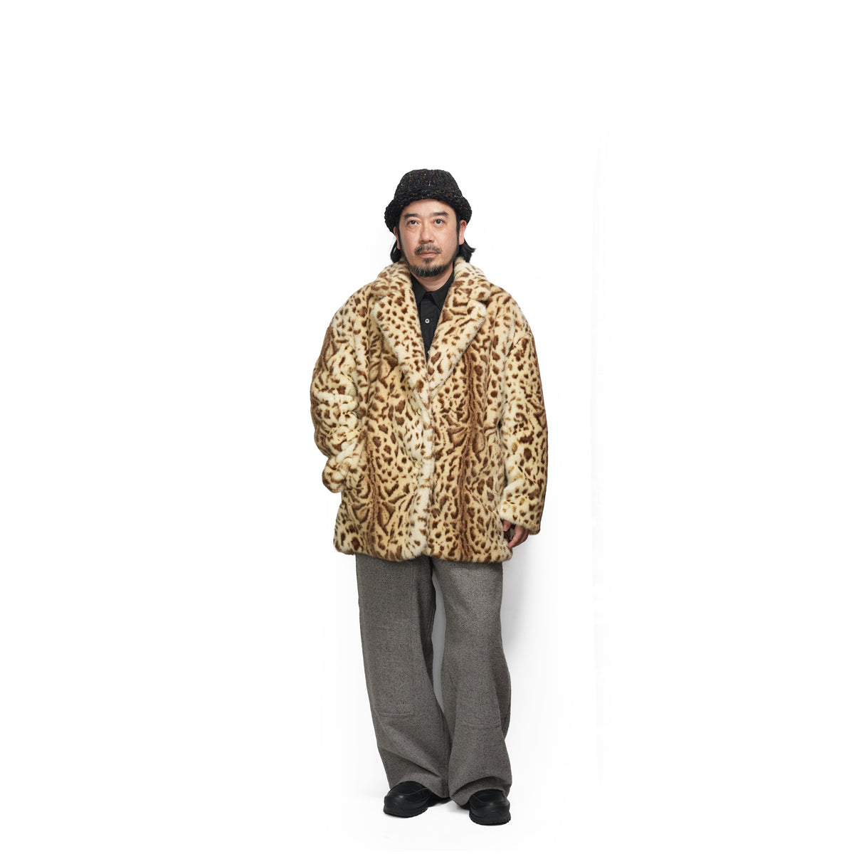 MICK Leopard Faux Fur Blazer Jacket – Leopard | MOLLIOLLI