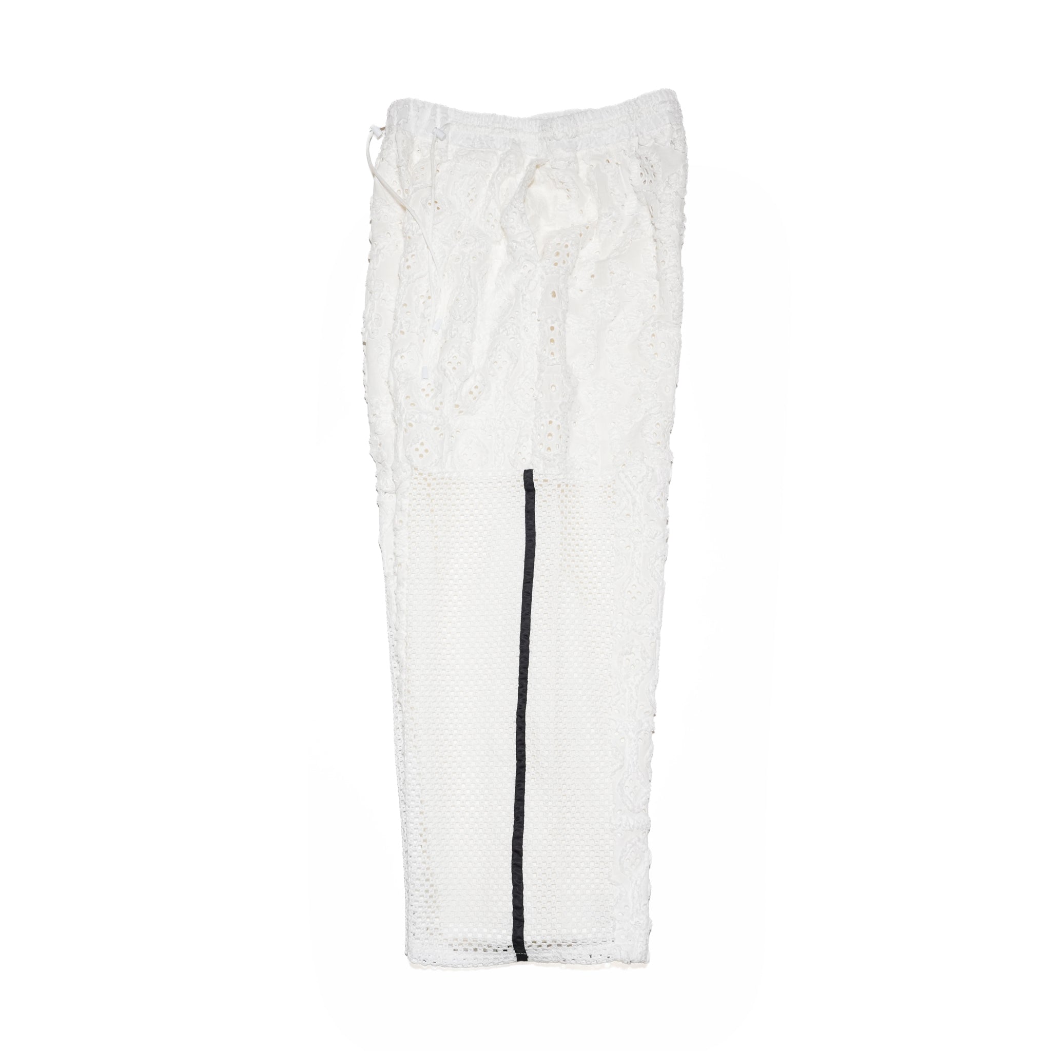 エンブロイダリーレースパッチパンツ – White | REHERSALL