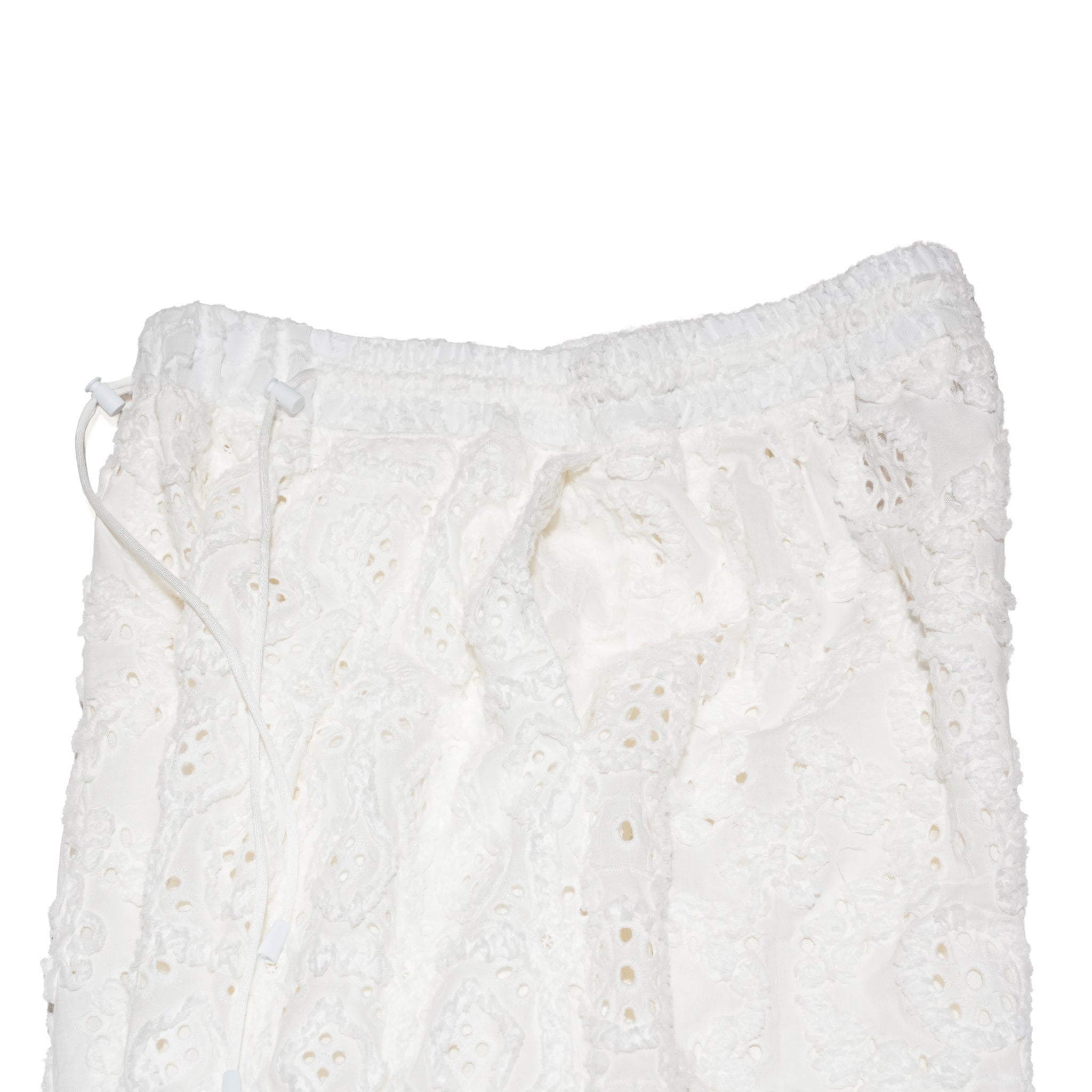 エンブロイダリーレースパッチパンツ – White | REHERSALL