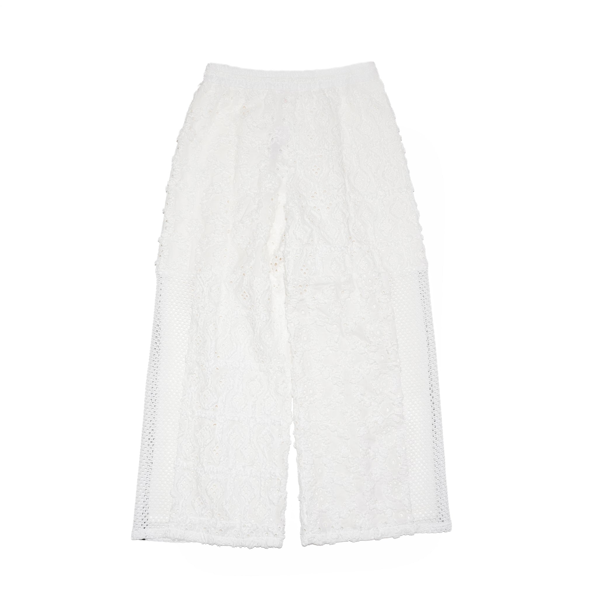 エンブロイダリーレースパッチパンツ – White | REHERSALL