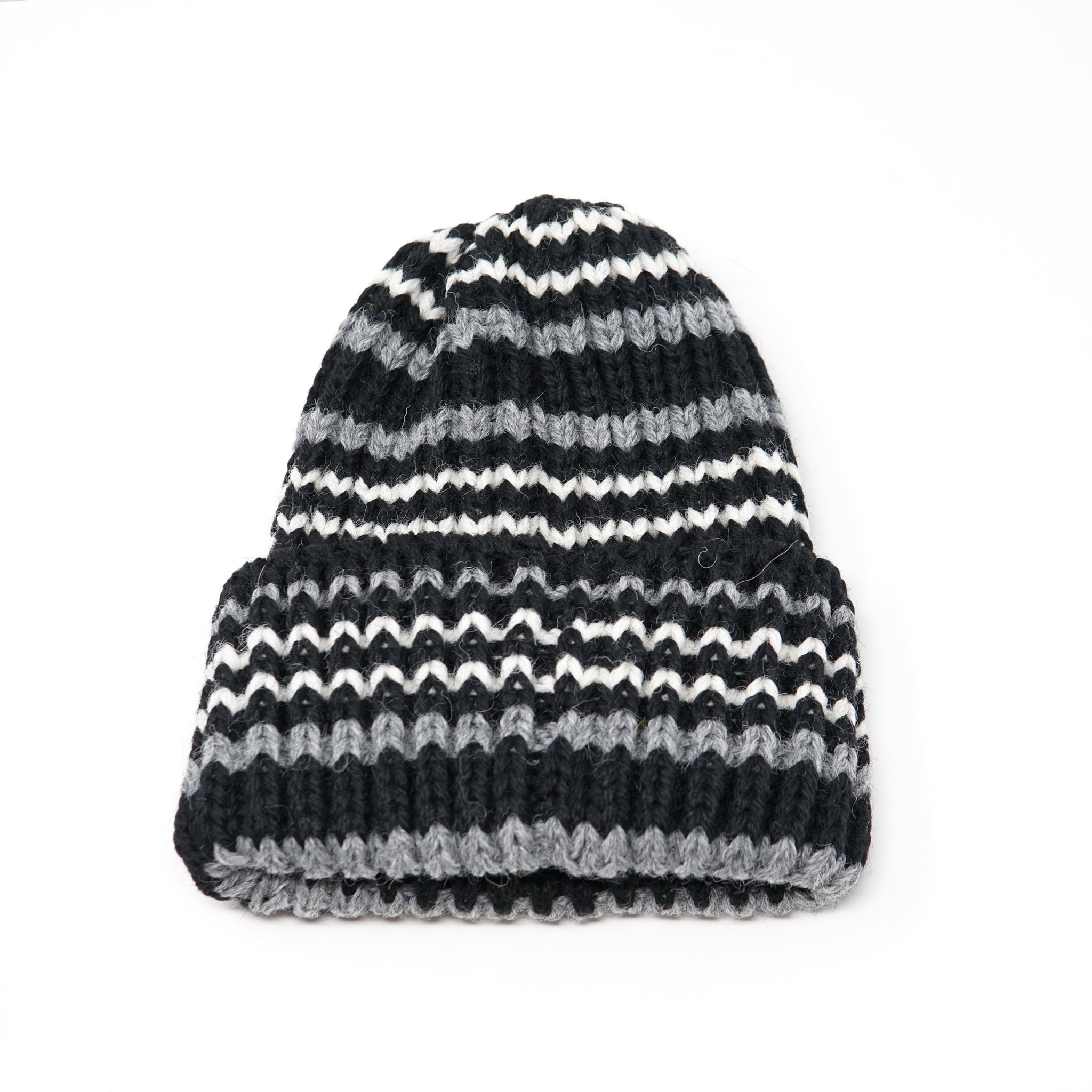 No:HL-23FW-0019 | Name:Rib Multi Border BW 001 Bobcap | Color:Black-St